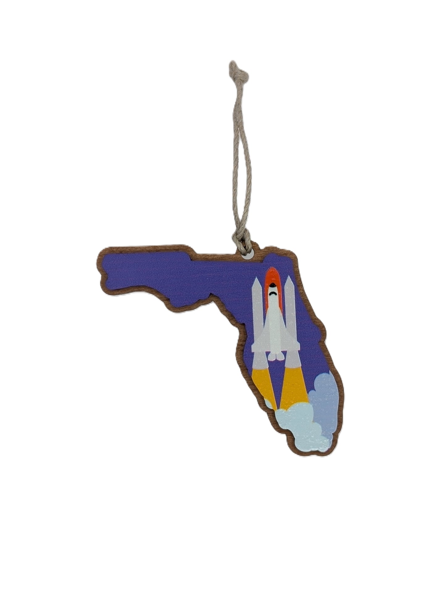 Florida Space Wooden Christmas Ornament