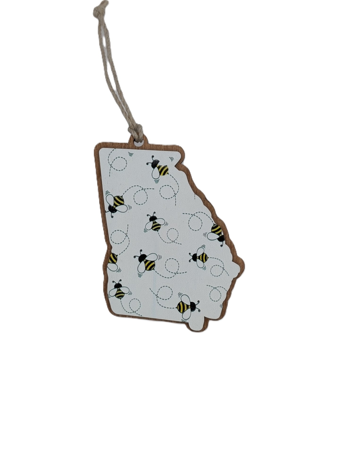 Georgia Bee Wooden Christmas Ornament