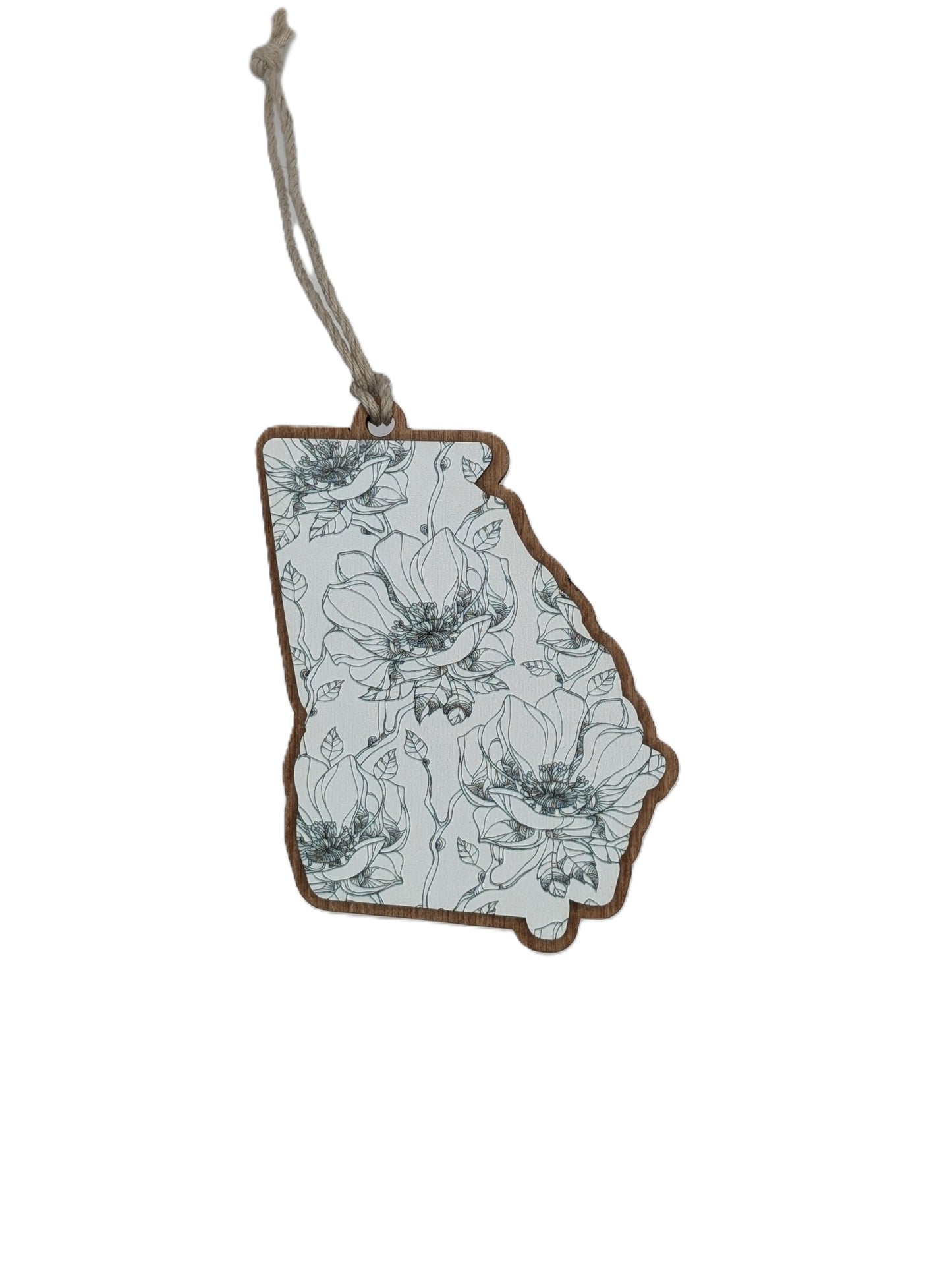 Georgia Magnolia Wooden Christmas Ornament