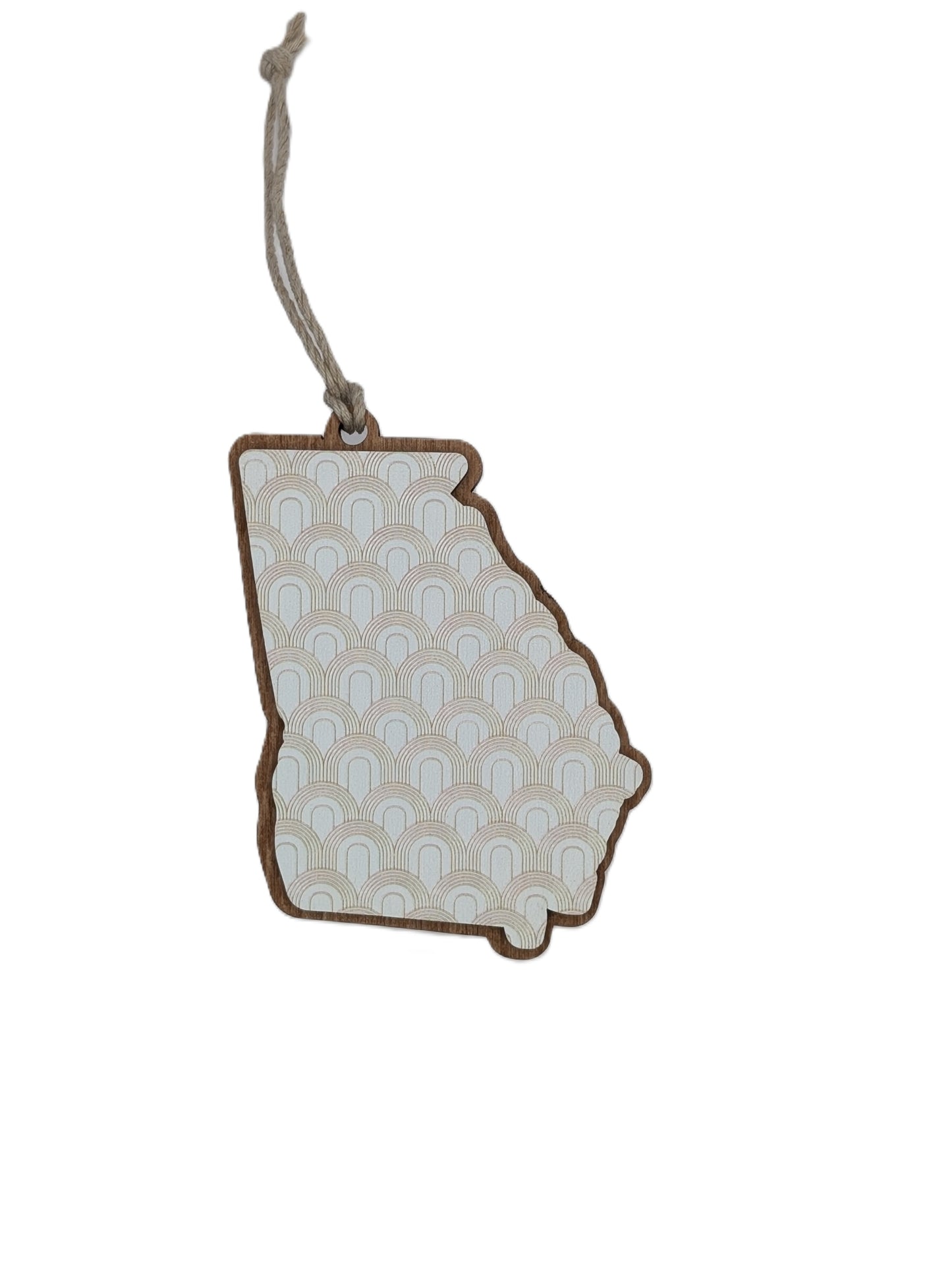 Georgia Arches Pattern Wooden Christmas Ornament