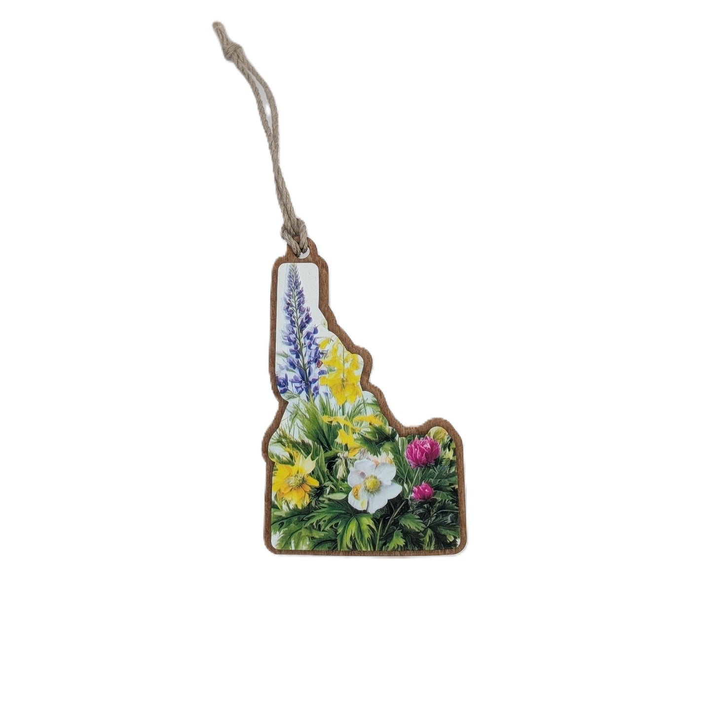Idaho Wildflower Wooden Christmas Ornament