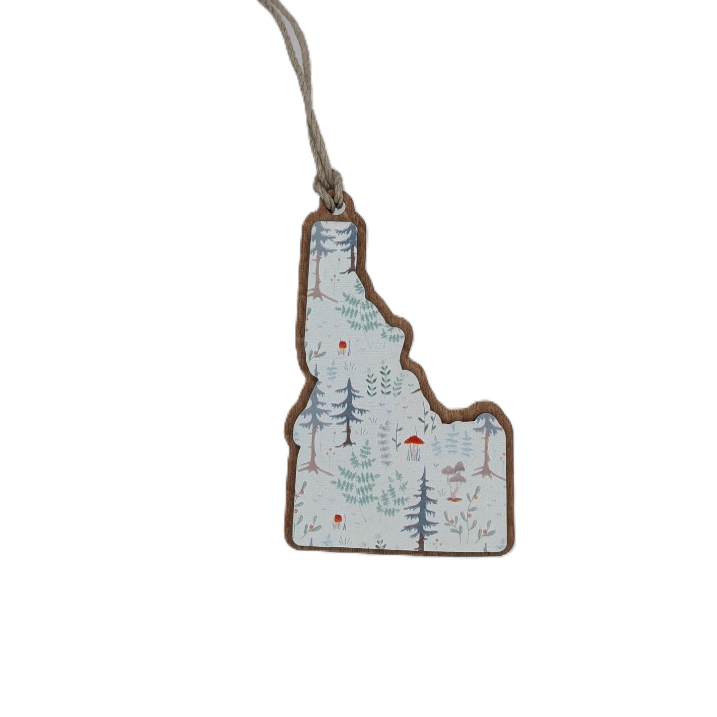 Idaho Magical Forest Wooden Christmas Ornament
