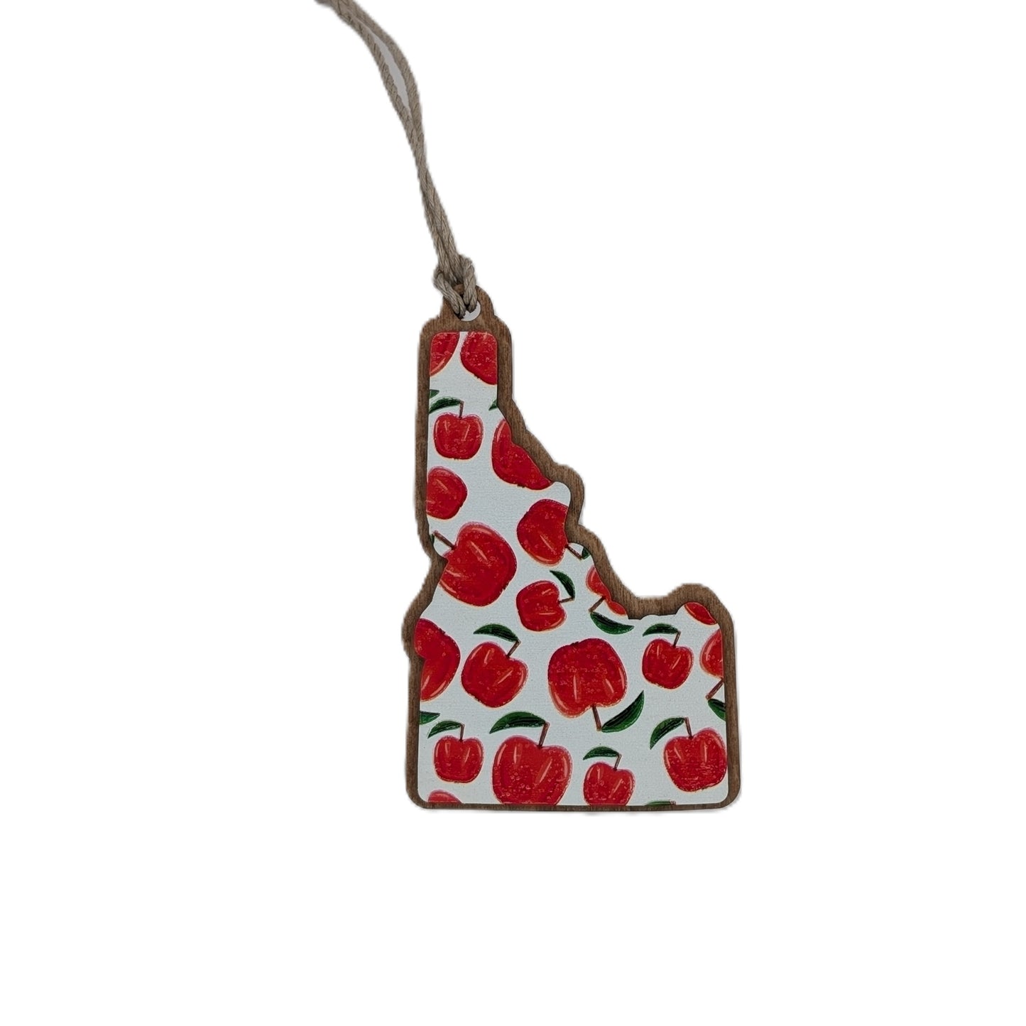 Idaho Apple Wooden Christmas Ornament