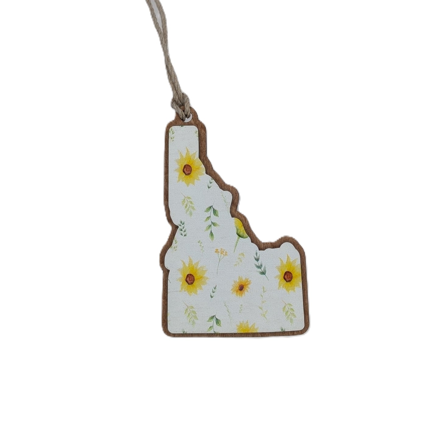 Idaho Sunflower Wooden Christmas Ornament