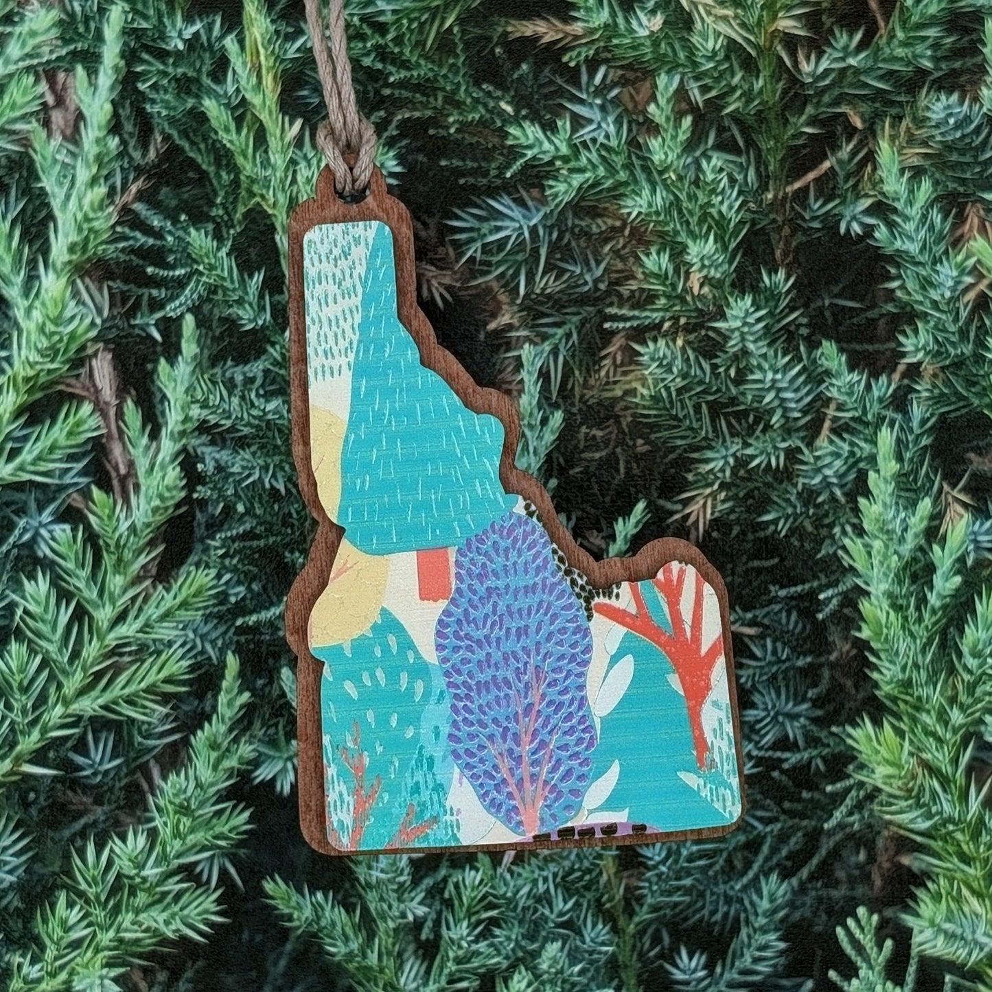 Idaho Trees Wooden Christmas Ornament