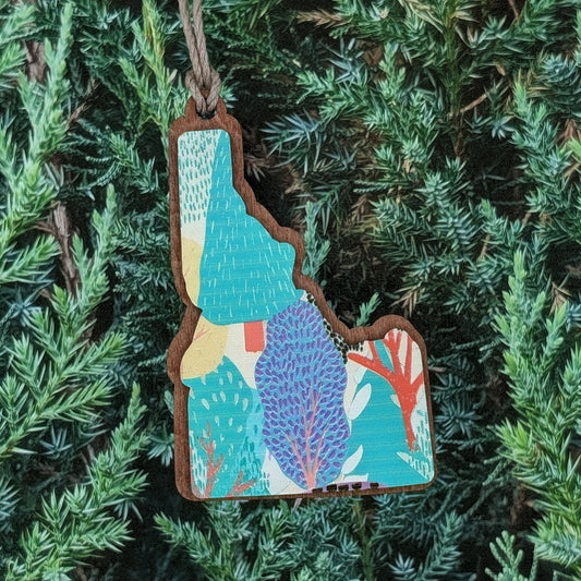 Idaho Trees Wooden Christmas Ornament