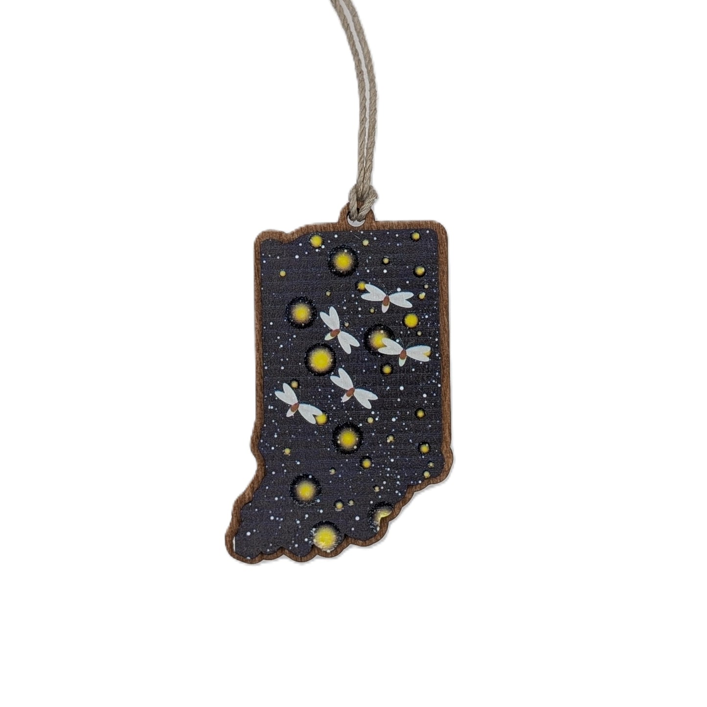 Indiana Firefly Wooden Christmas Ornament