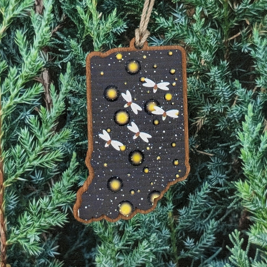Indiana Firefly Wooden Christmas Ornament