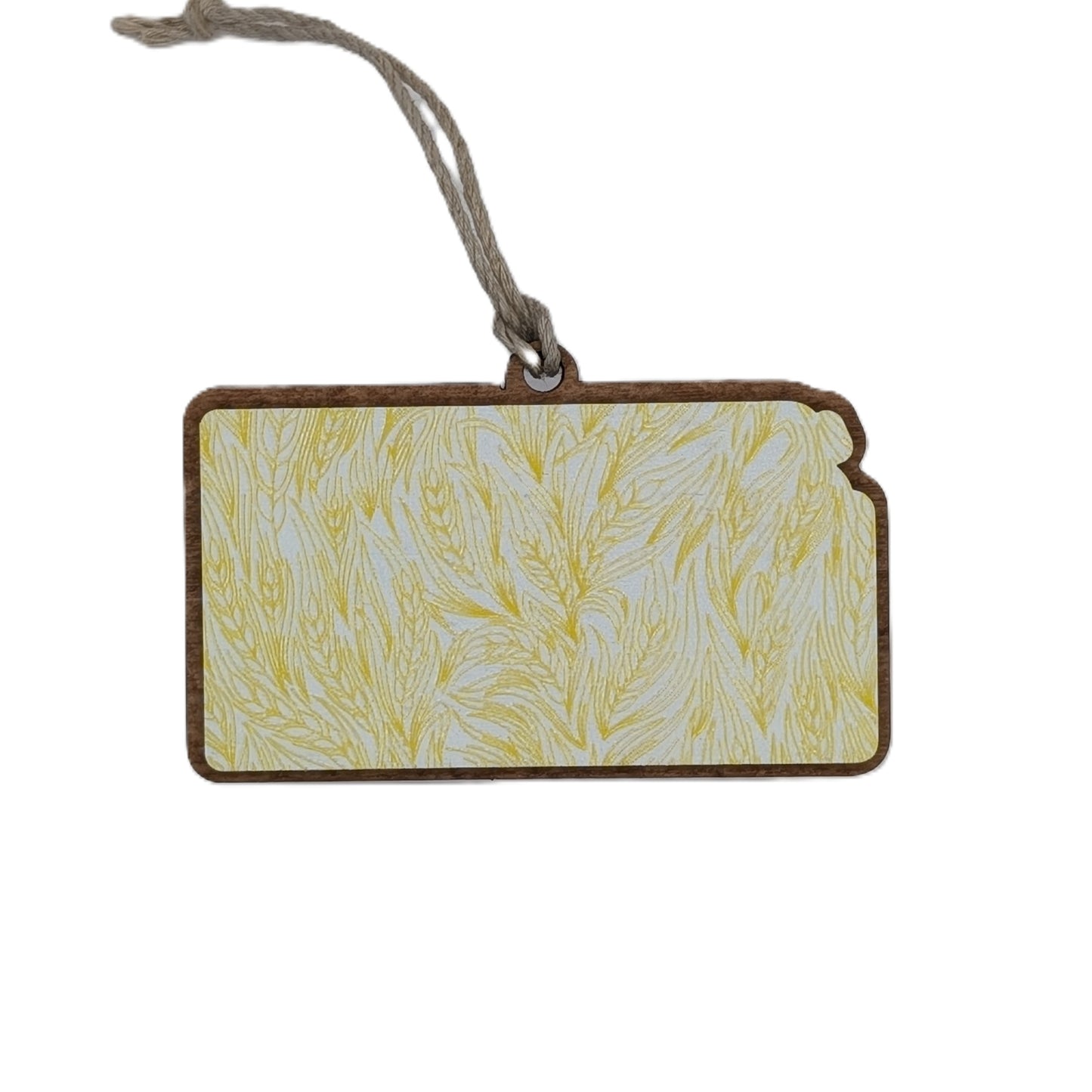 Kansas Wheat Wooden Christmas Ornament