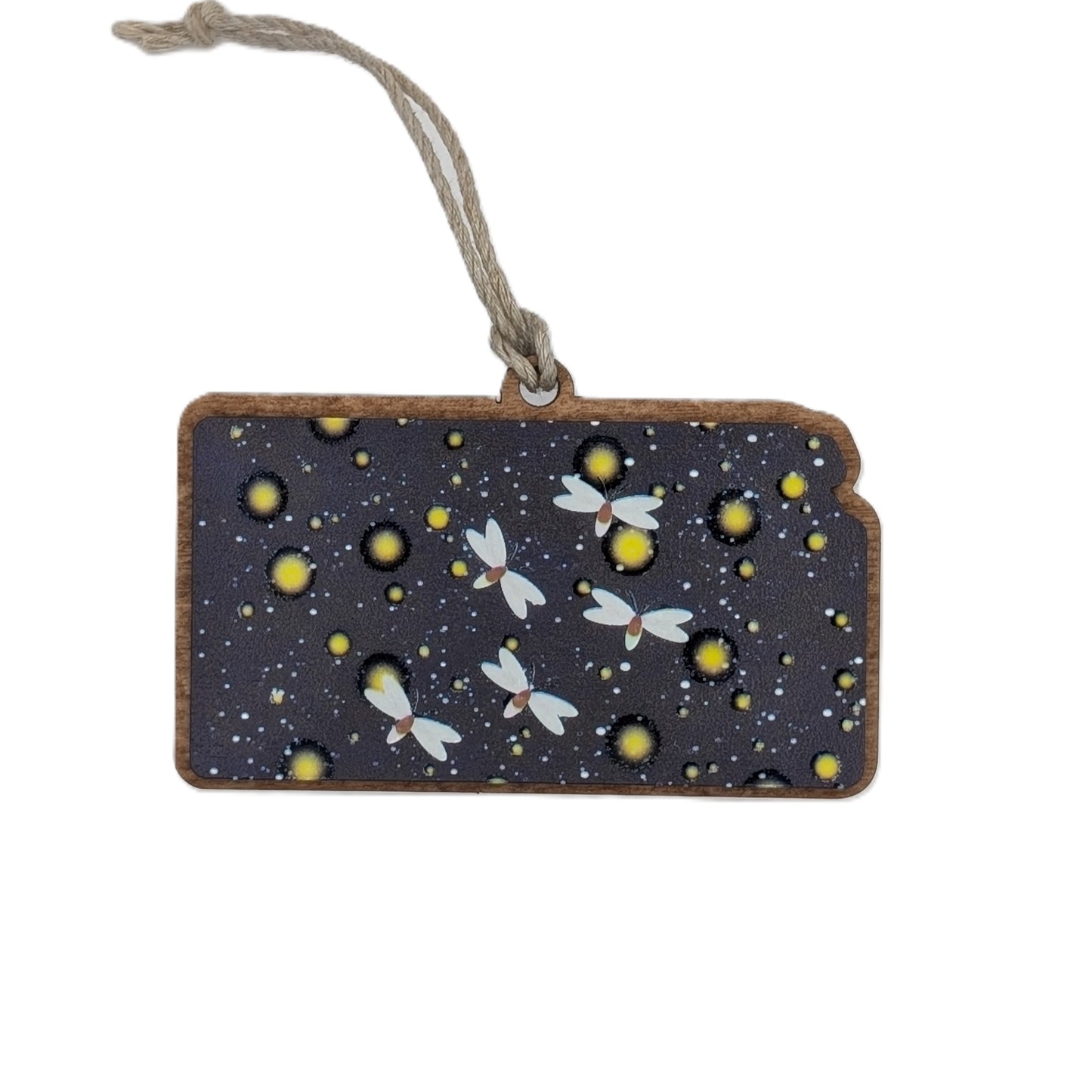 Kansas Fireflies Wooden Christmas Ornament