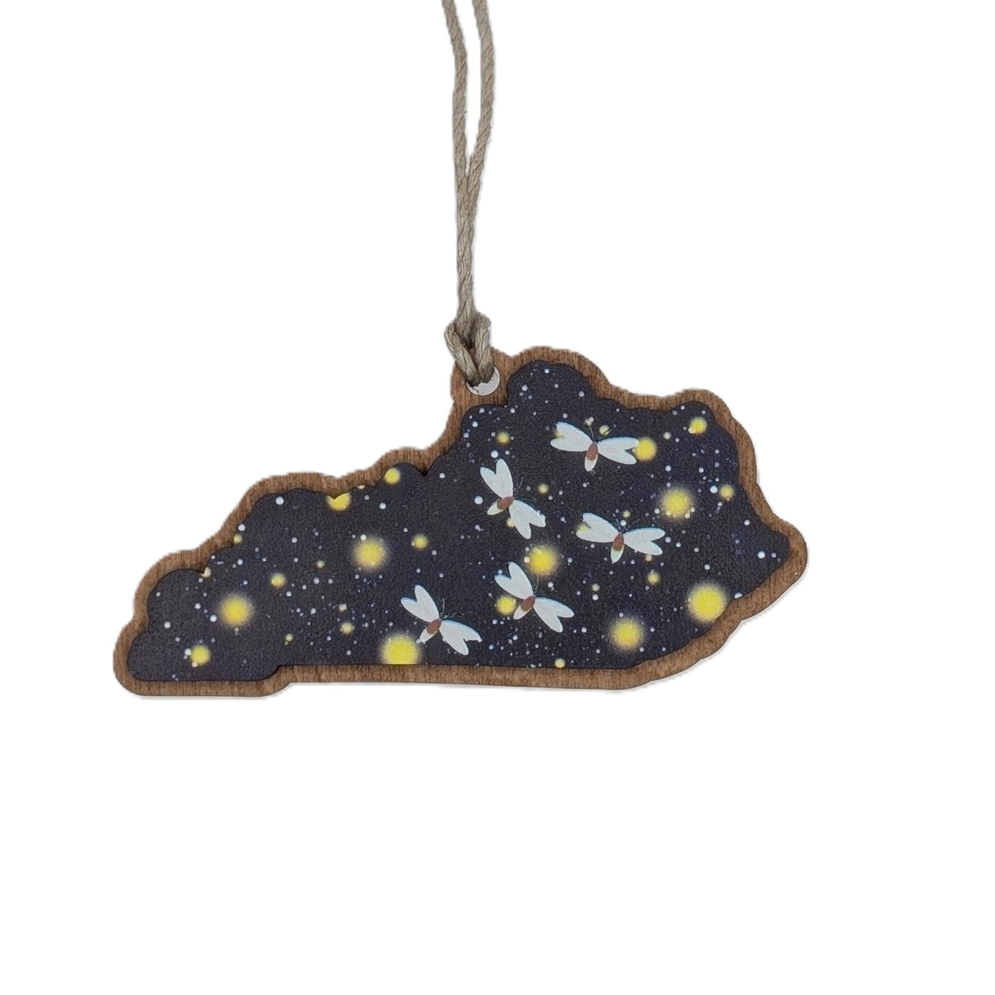 Kentucky Fireflies Wooden Christmas Ornament