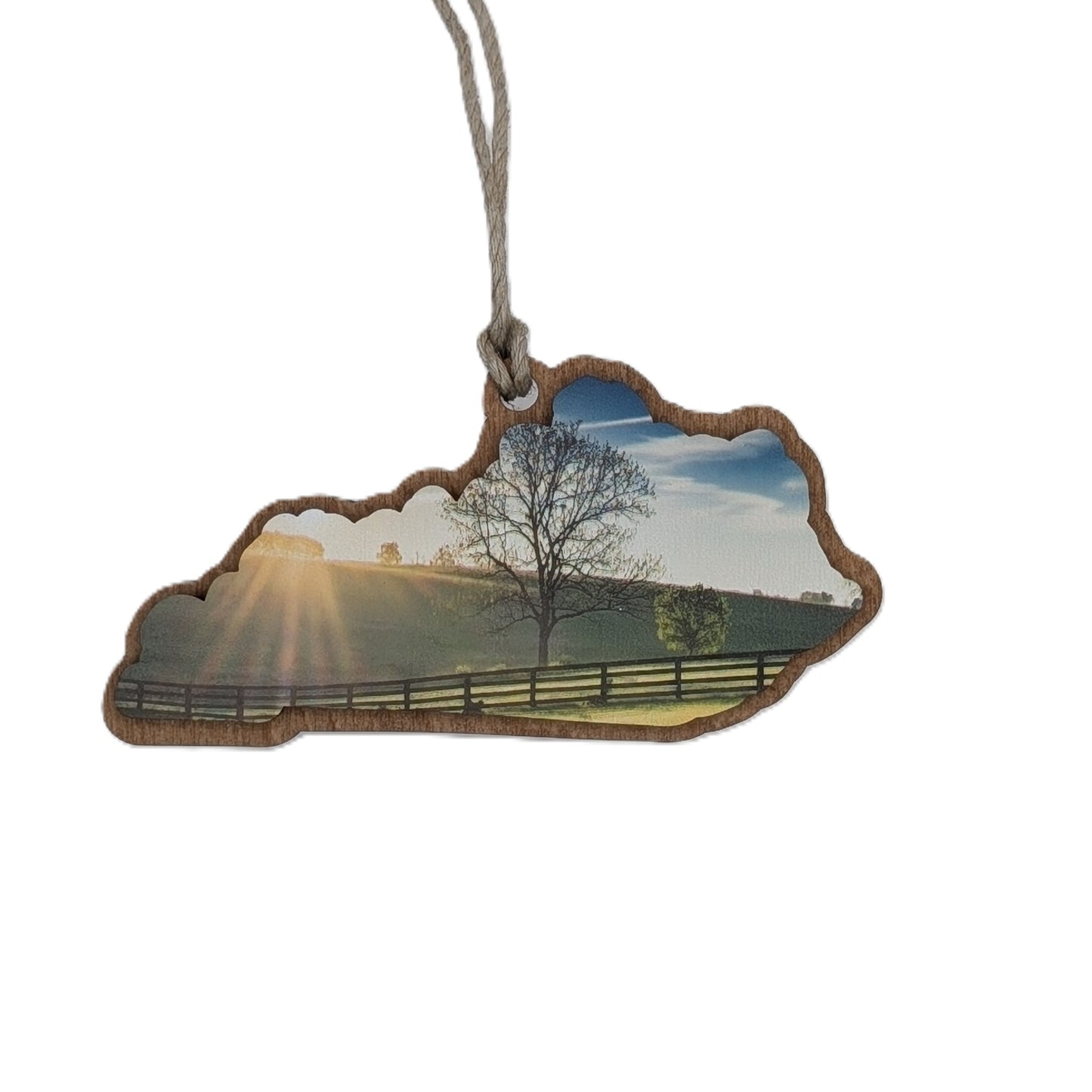 Kentucky Sunrise Wooden Christmas Ornament