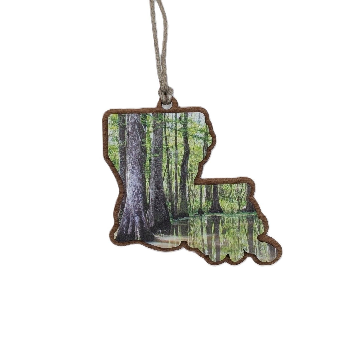 Louisiana Swamp Wooden Christmas Ornament