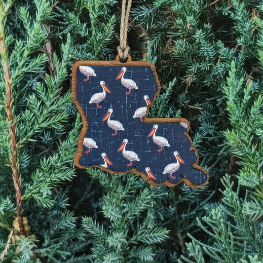 Louisiana Swamp Wooden Christmas Ornament