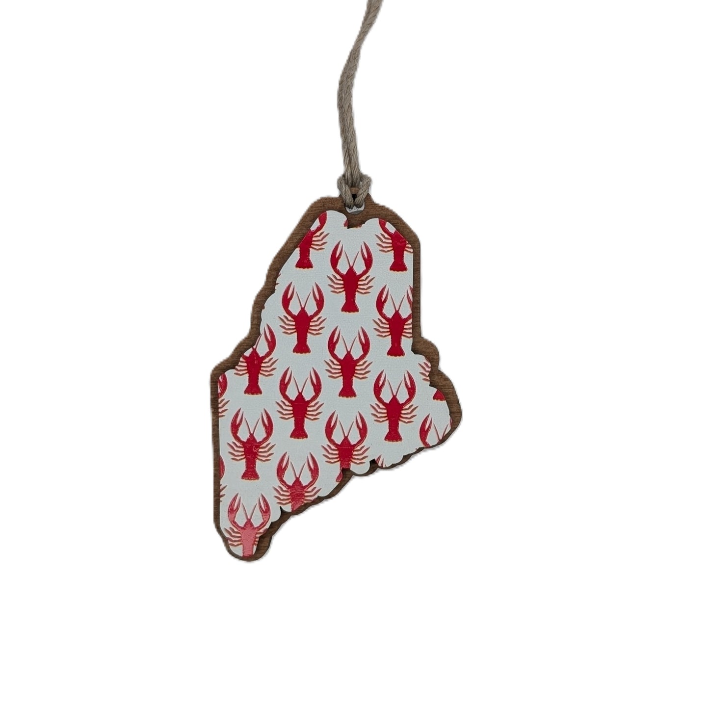 Maine Lobster Wooden Christmas Ornament