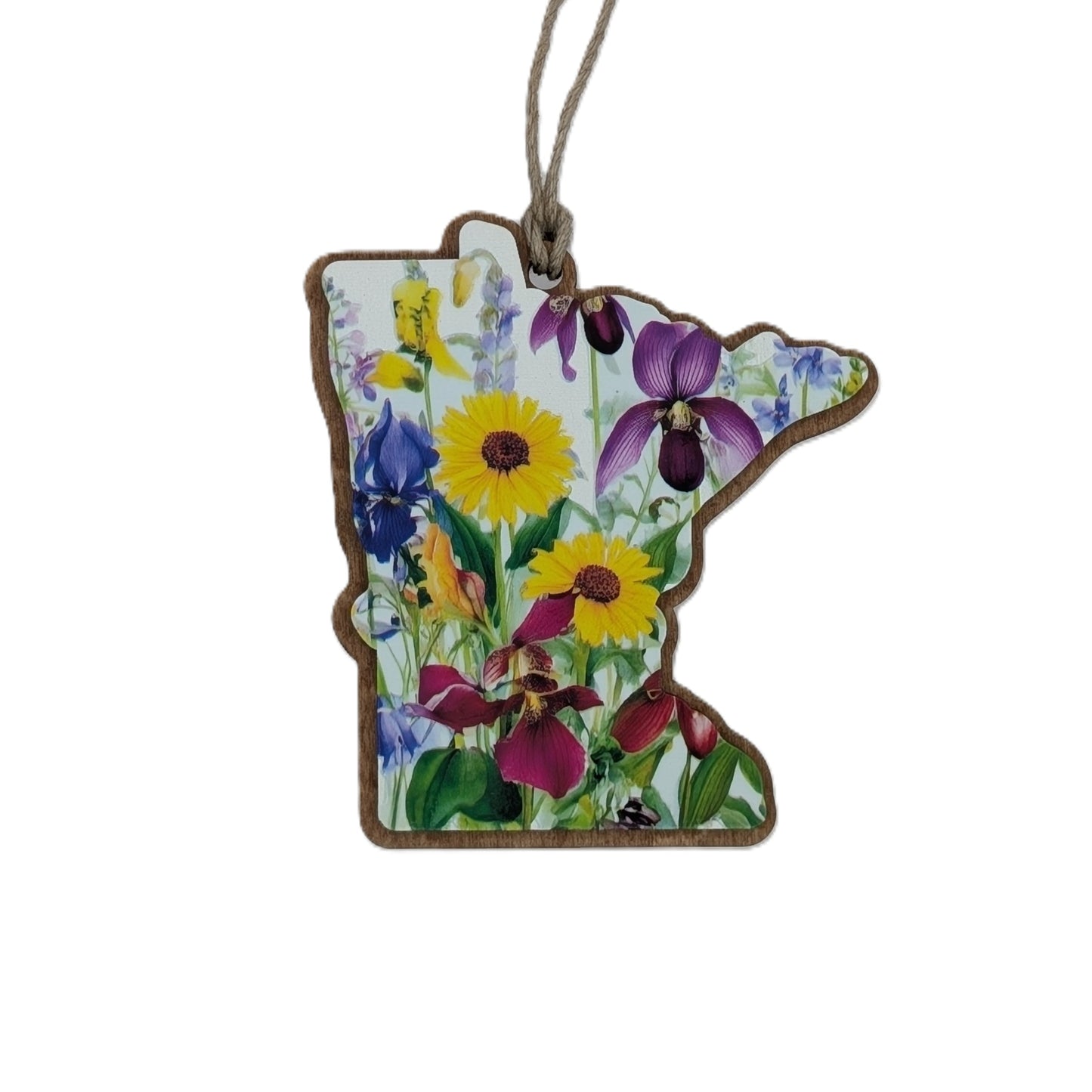 Minnesota Wildflower Wooden Christmas Ornament