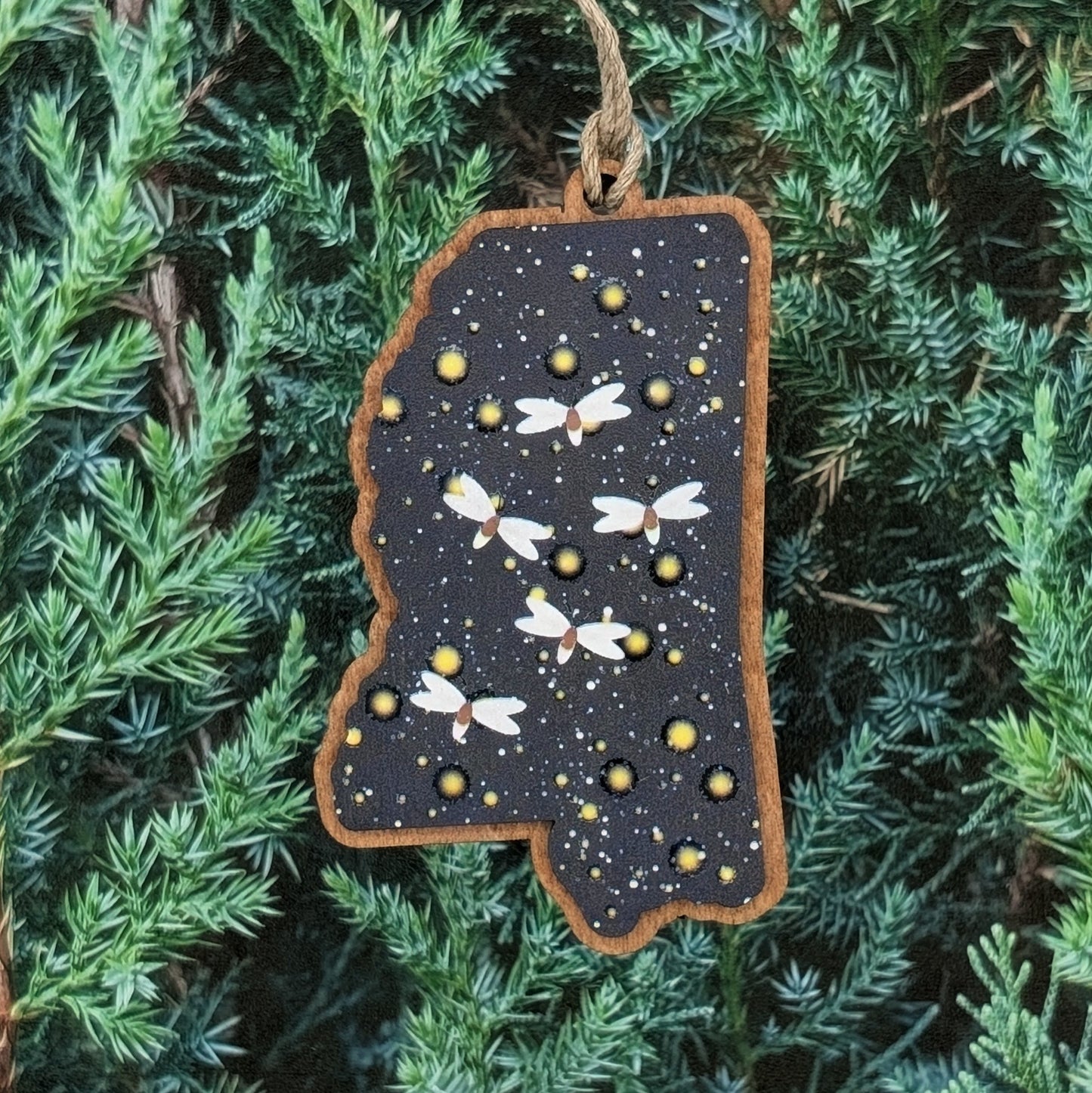 Mississippi Firefly Wooden Christmas Ornament