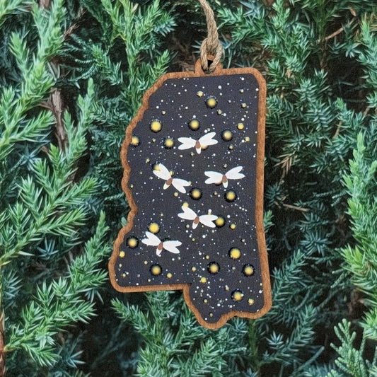 Mississippi Firefly Wooden Christmas Ornament
