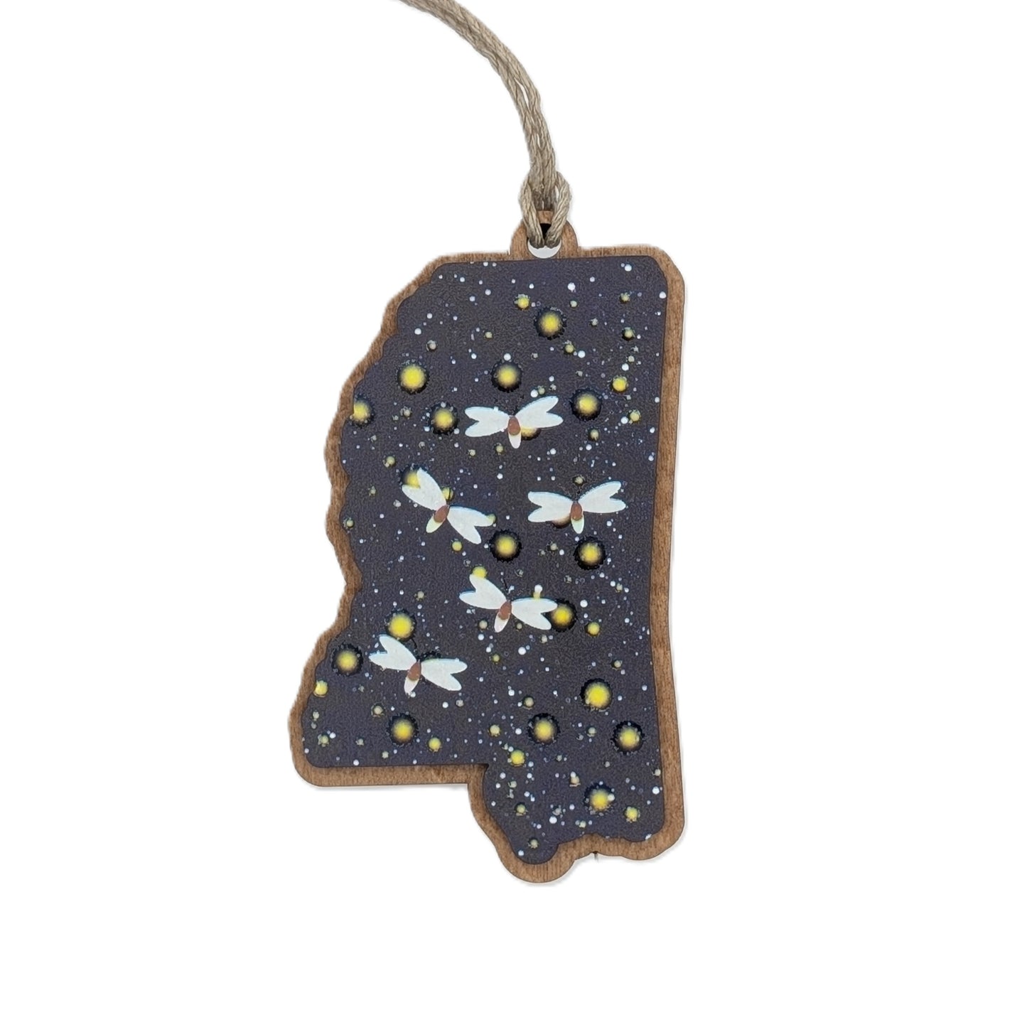 Mississippi Firefly Wooden Christmas Ornament
