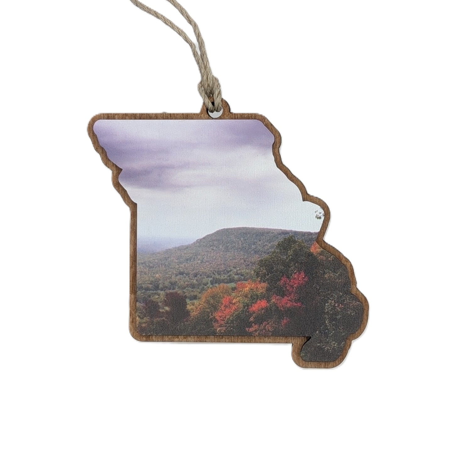 Missouri Scenic Landscape Wooden Christmas Ornament