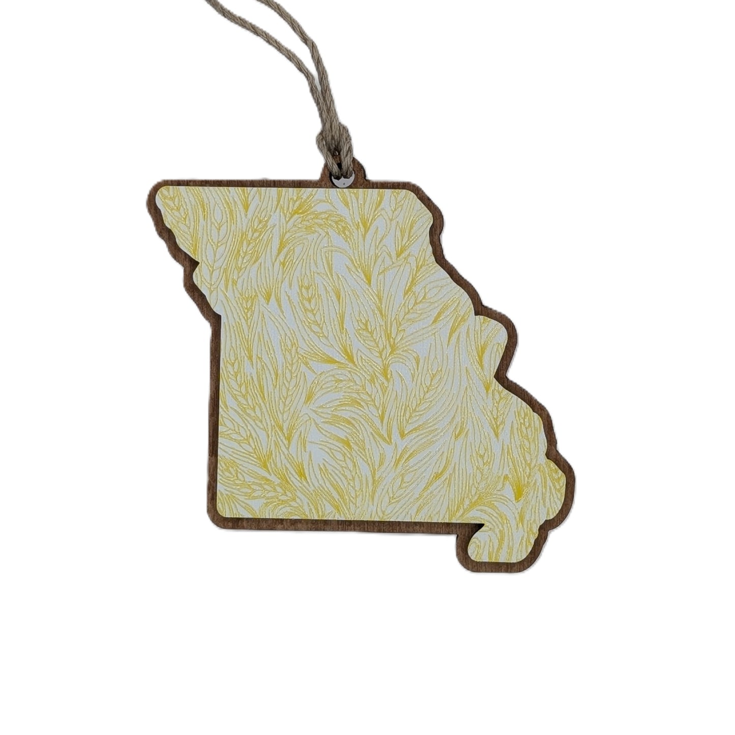 Missouri Wheat Field Wooden Christmas Ornament