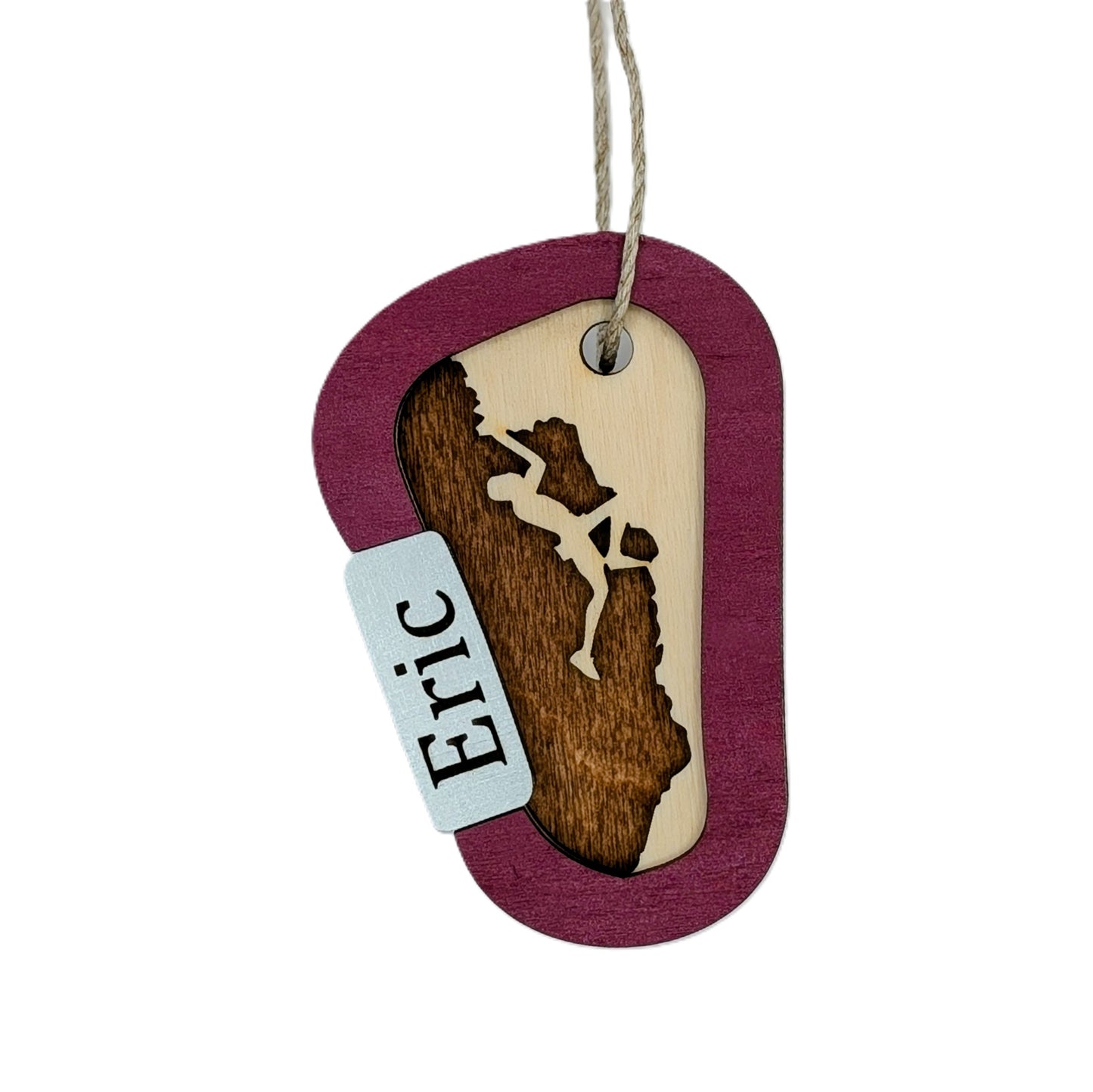 Rock Climbing Carabiner Christmas Ornament, Rock Climb ornaments