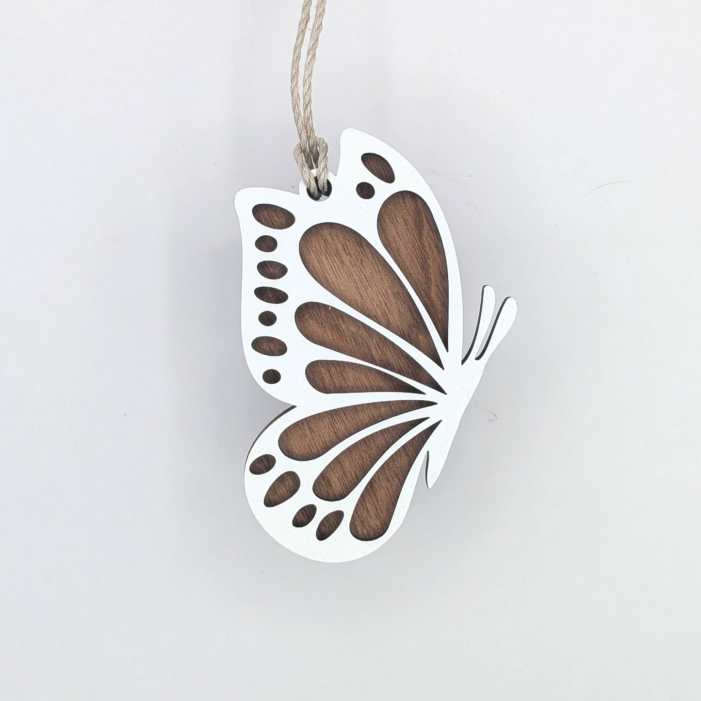 Butterfly Flying Wooden Christmas Ornament