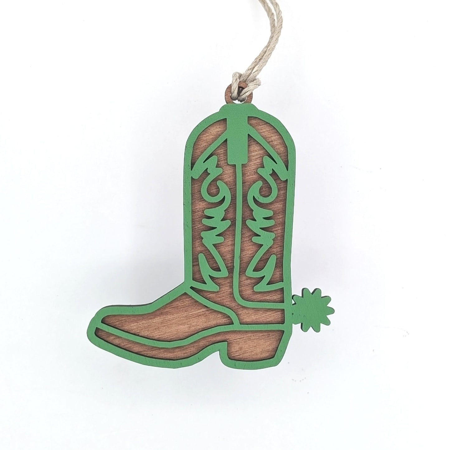 Cowboy Boot Christmas Ornament