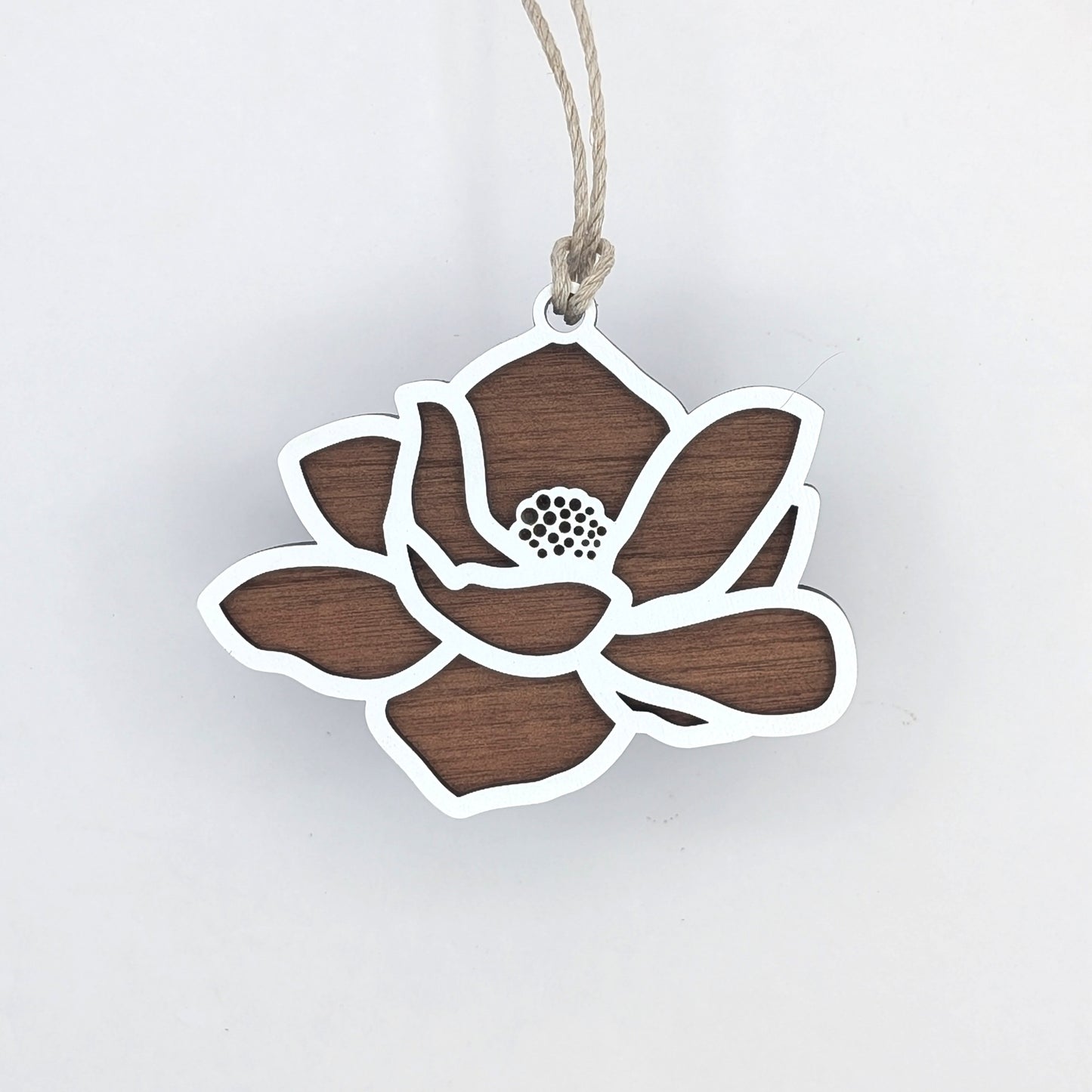 Magnolia Wooden Christmas Ornament
