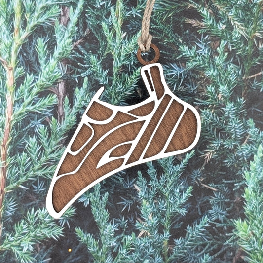 Climbing Shoe Wooden Christmas Ornament, Rock Climb ornaments