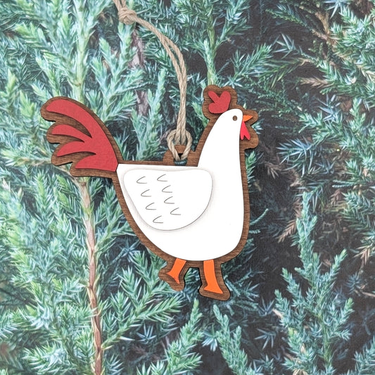 Chicken Christmas Ornament