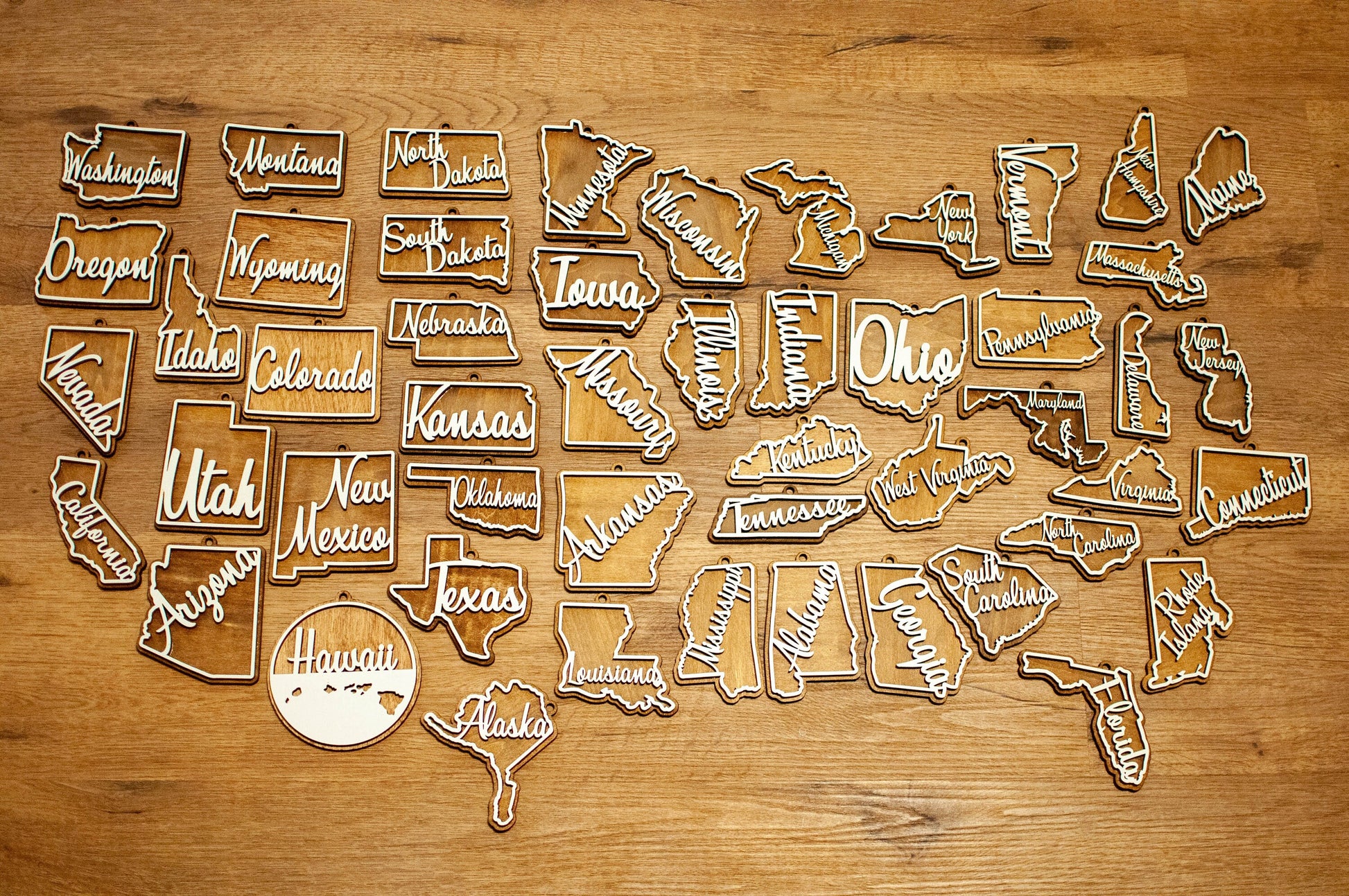 All 50 States Christmas Ornaments