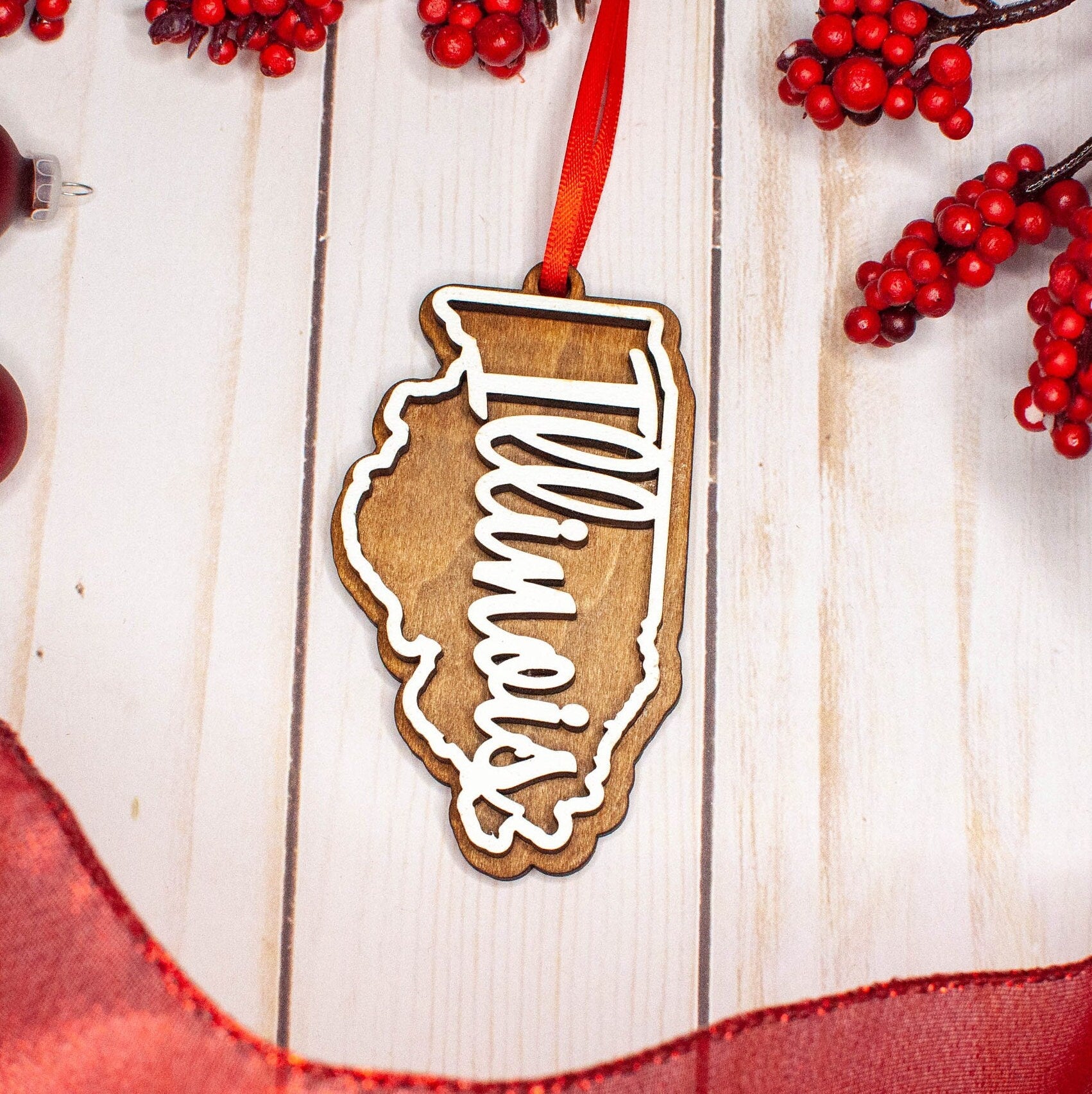 Illinois Christmas Ornament