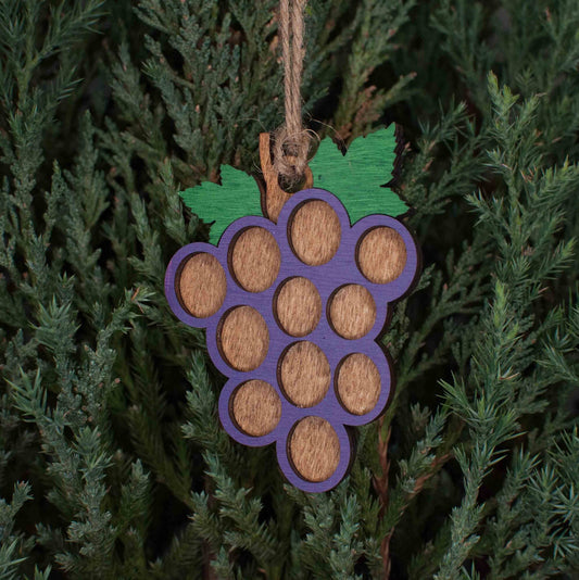 Grape Christmas Ornament, Wine grapes ornaments, Personalized the leaves with name or year