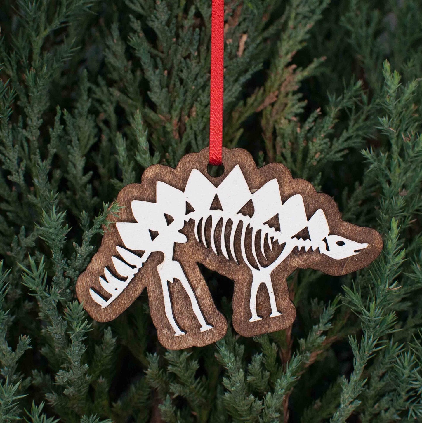 Dinosaur Bones Christmas Ornament, triceratops, pterodactyl, stegosaurus, brachiosaurus, ankylosaurus, tyrannosaurus rex