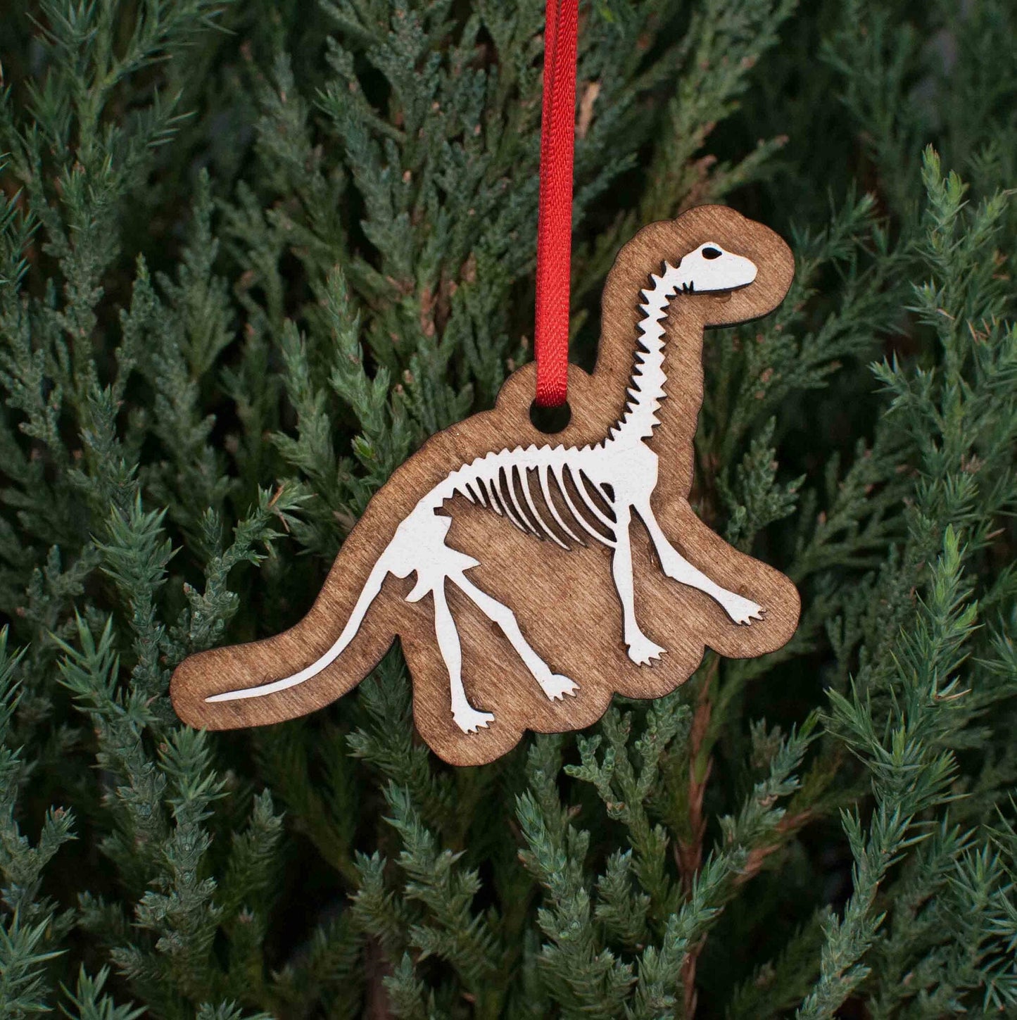 Dinosaur Bones Christmas Ornament, triceratops, pterodactyl, stegosaurus, brachiosaurus, ankylosaurus, tyrannosaurus rex