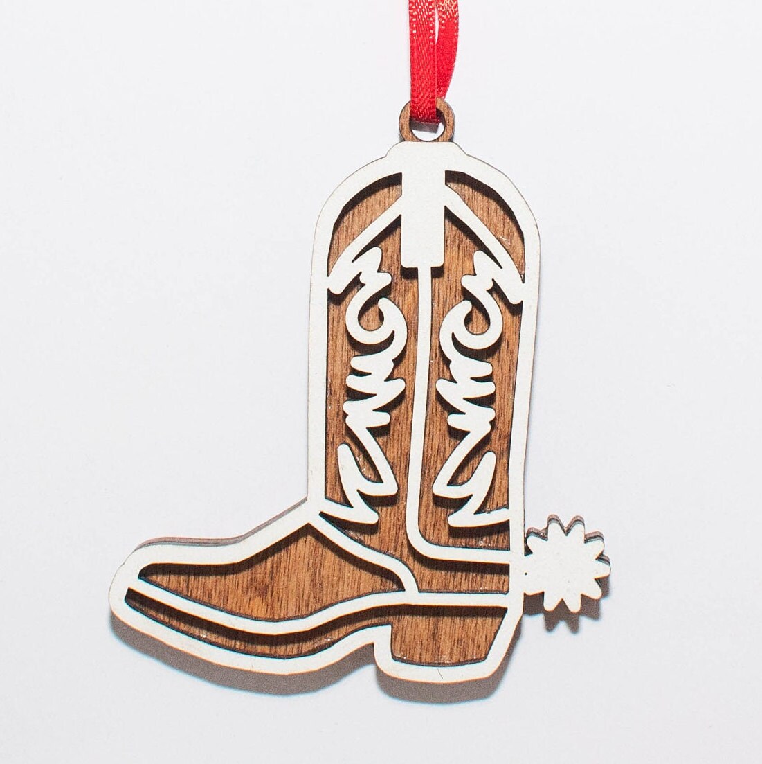 Cowboy Boot Christmas Ornament