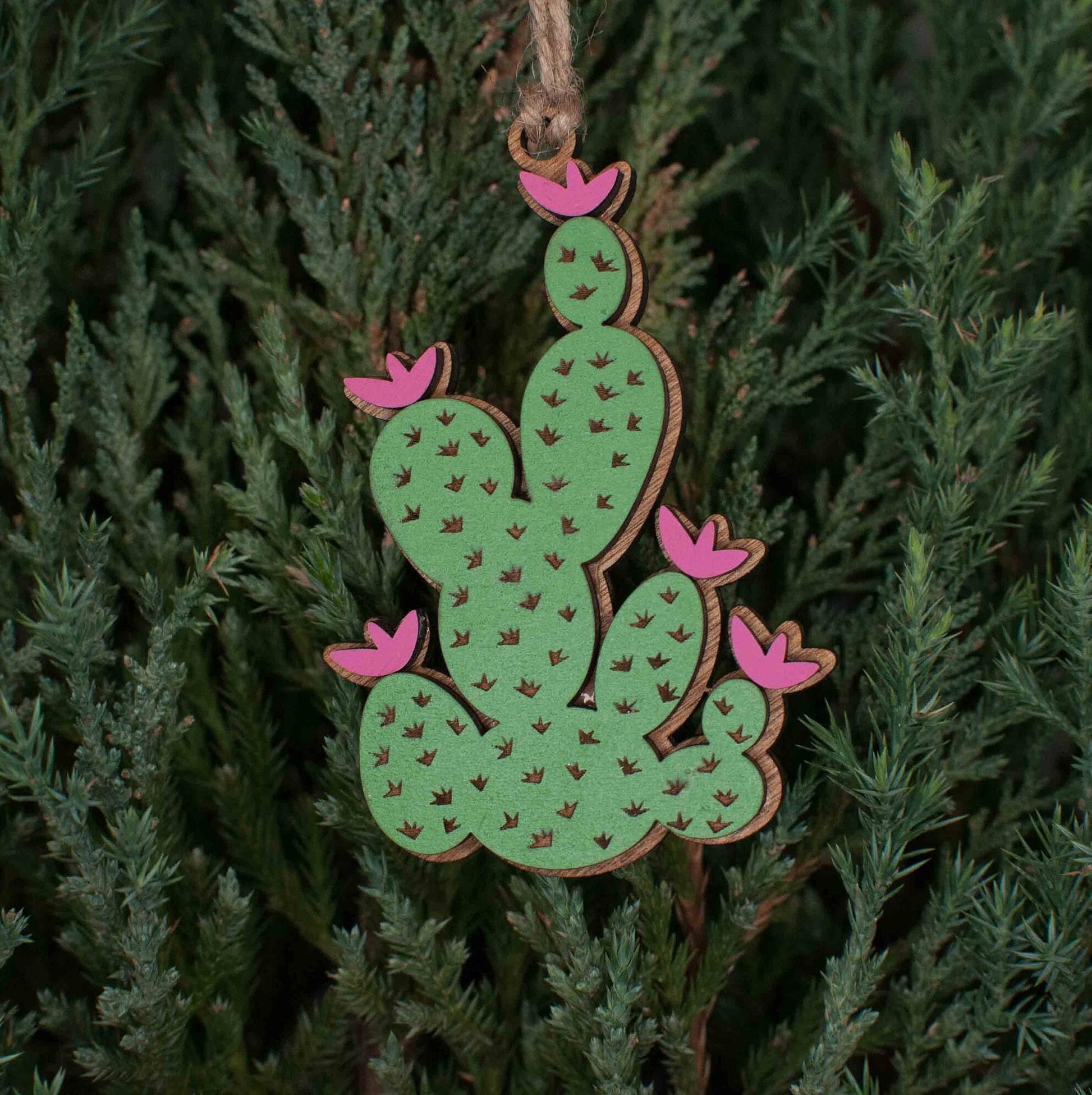 Prickly Pear Cactus Christmas Ornament