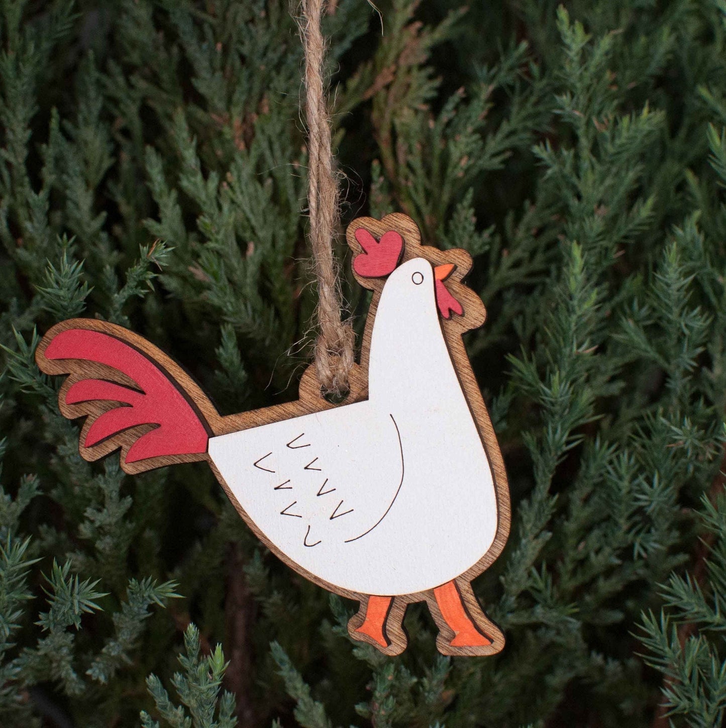 Chicken Christmas Ornament