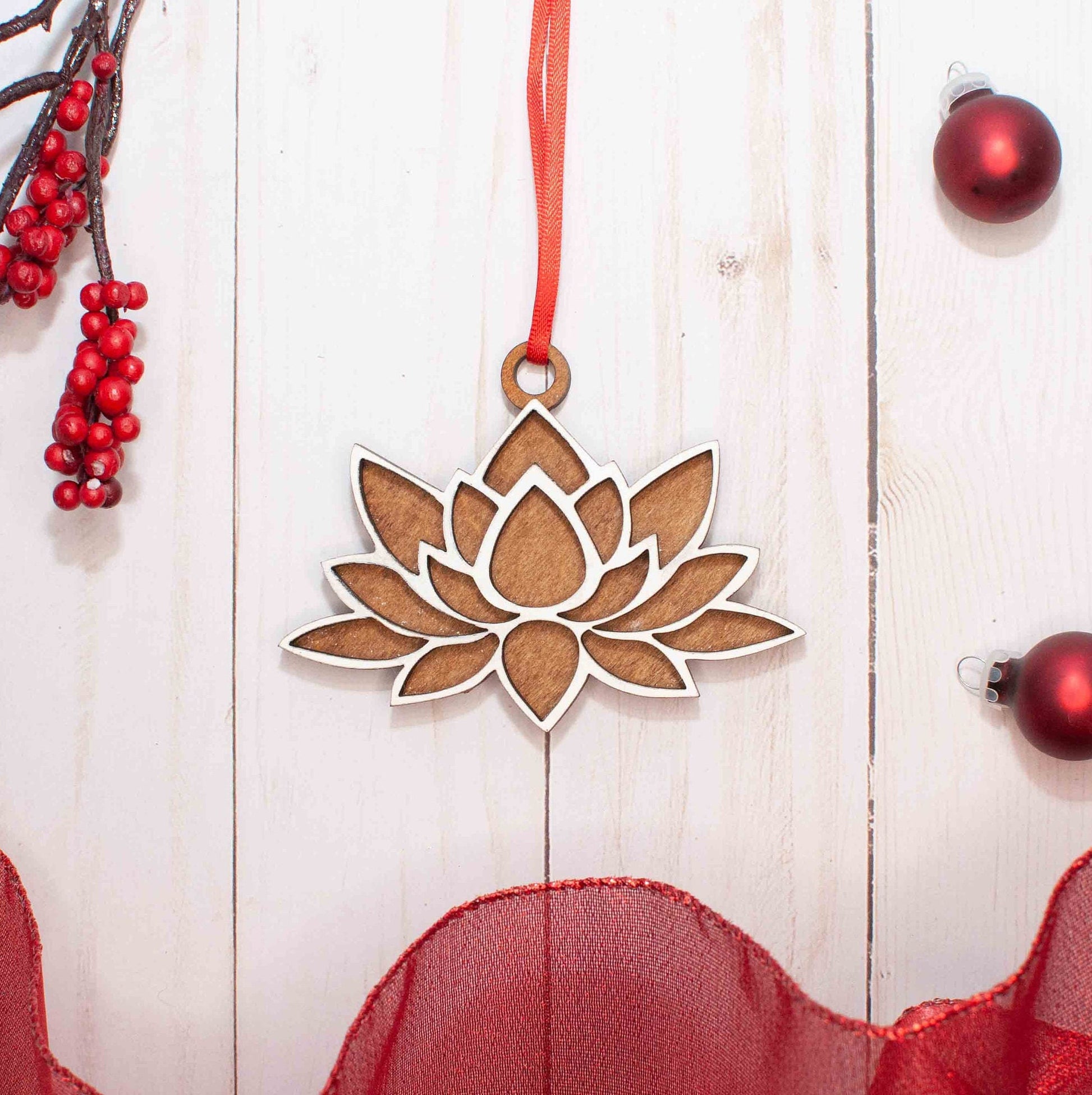 Lotus Flower Christmas Ornament