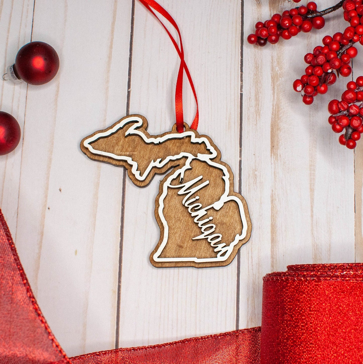 Michigan Christmas Ornament