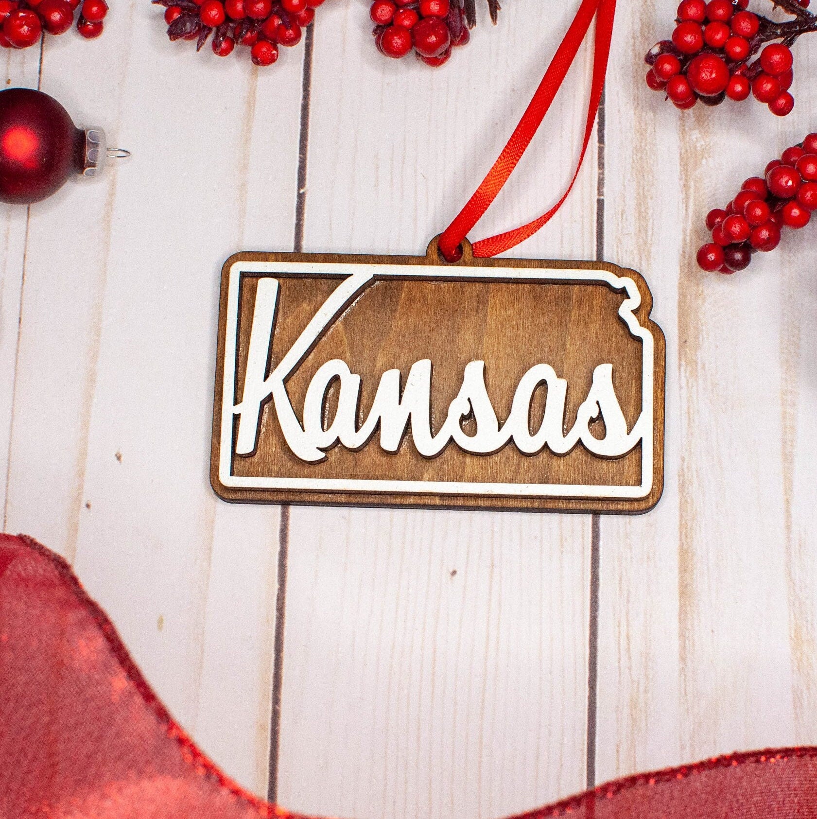 Kansas Christmas Ornament