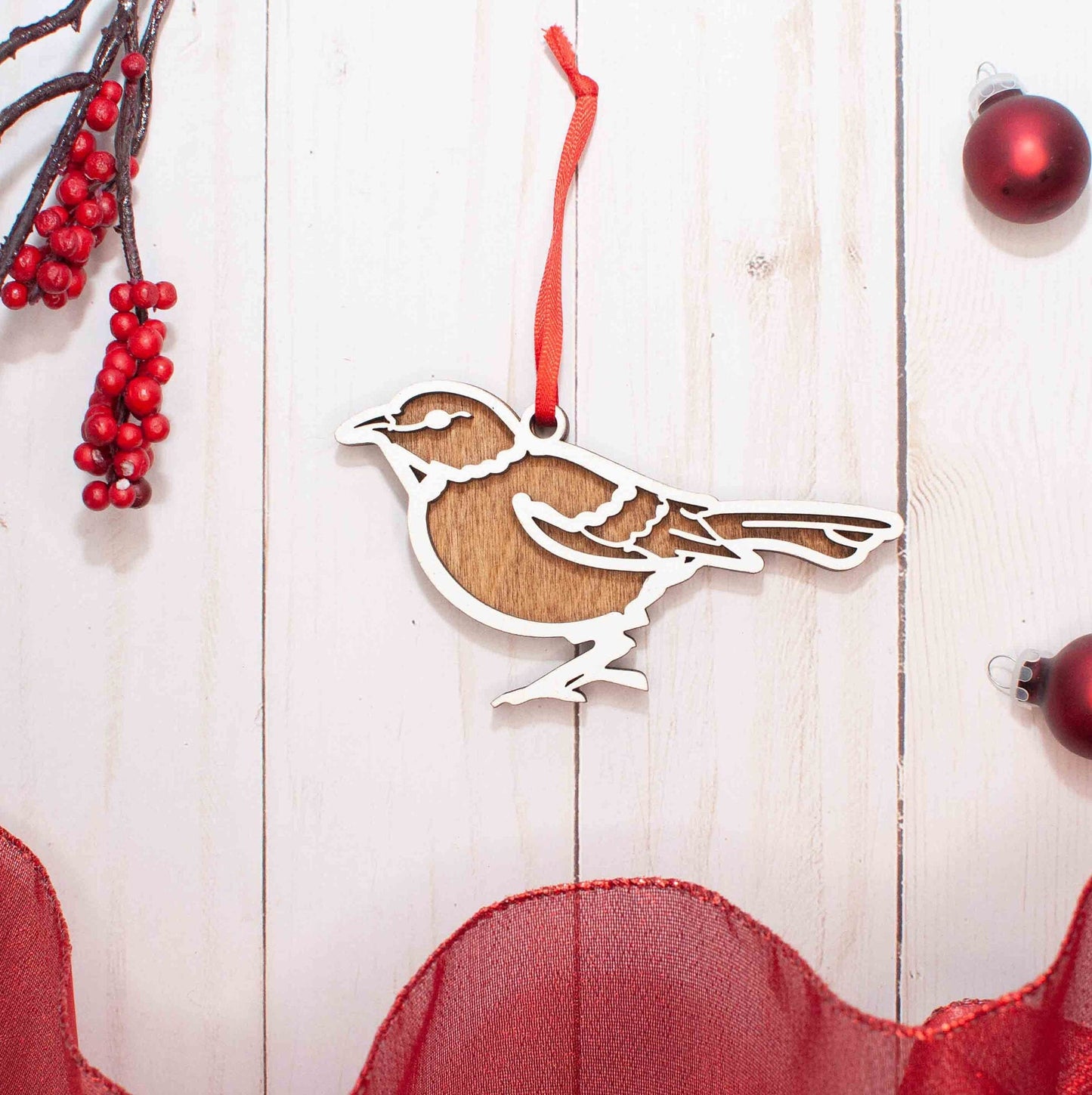 Mockingbird Christmas Ornament, Texas state bird