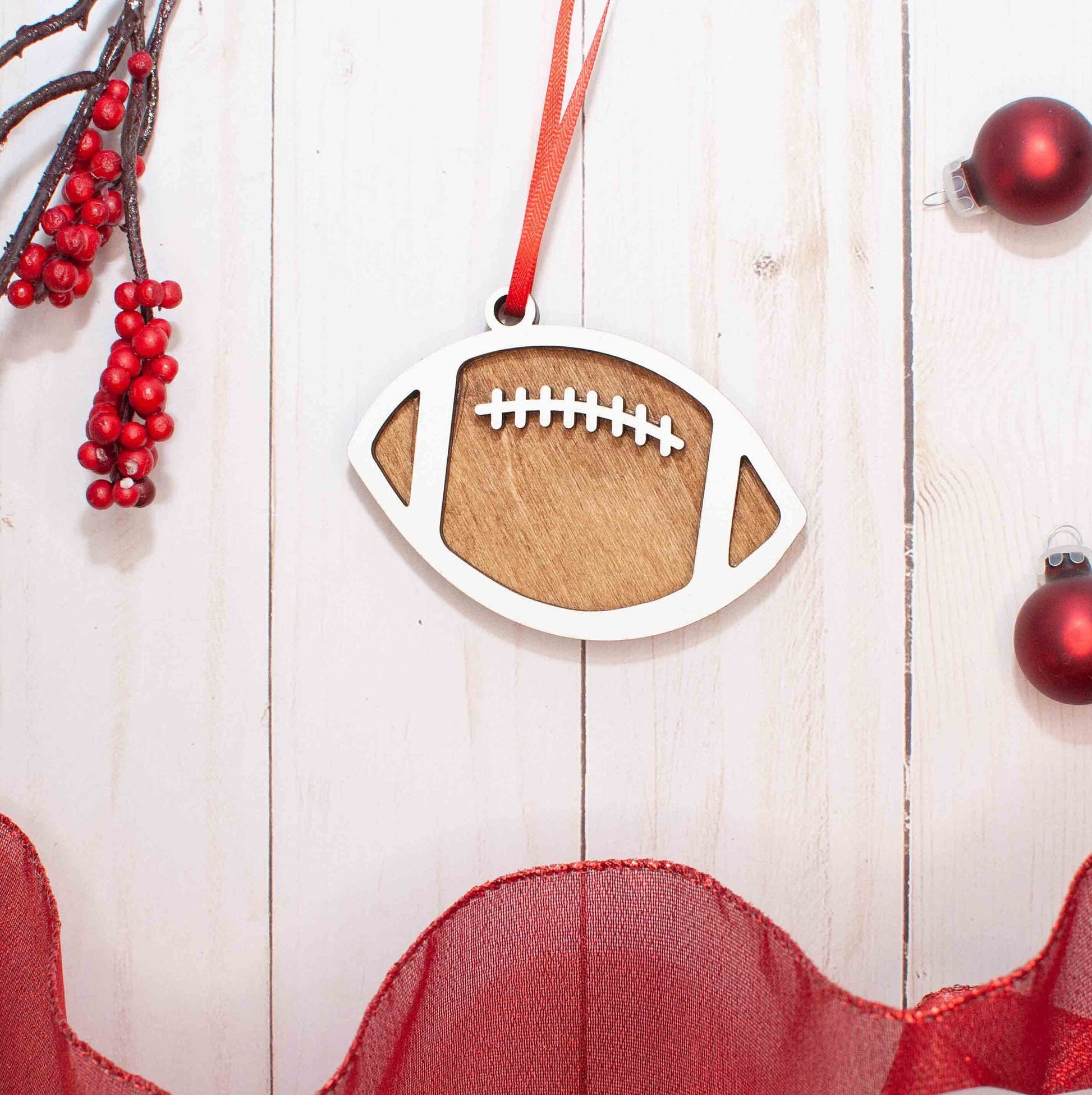 Football Christmas Ornament