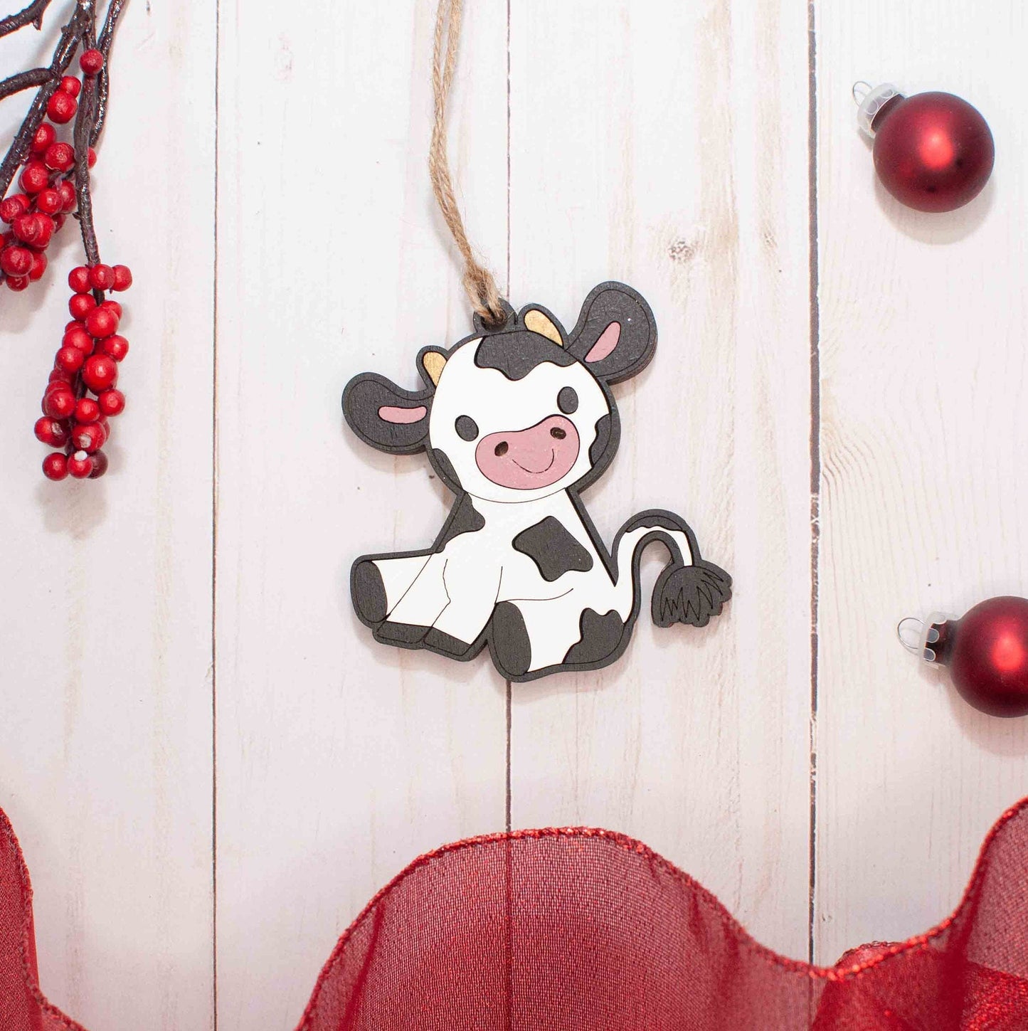 Cow Christmas Ornament