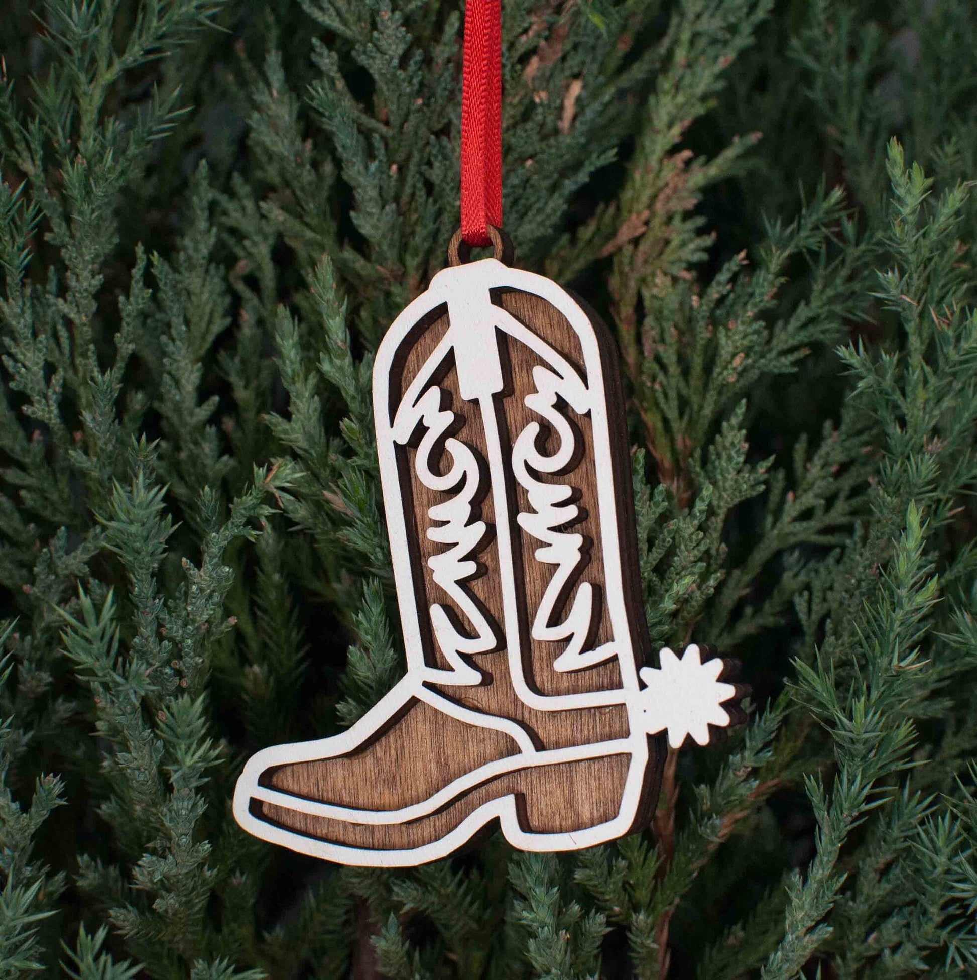 Cowboy Boot Christmas Ornament