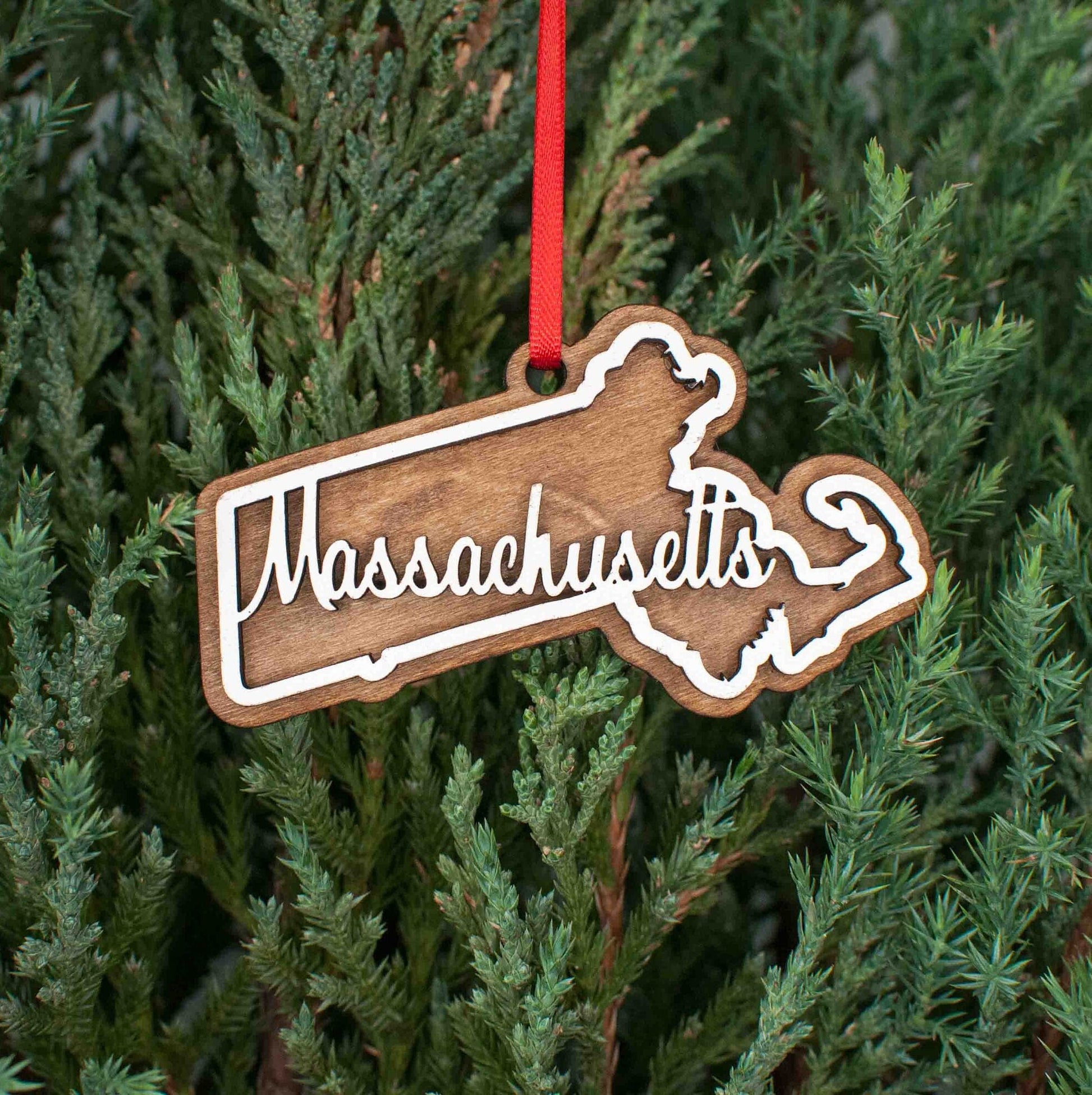 Massachusetts Christmas Ornament