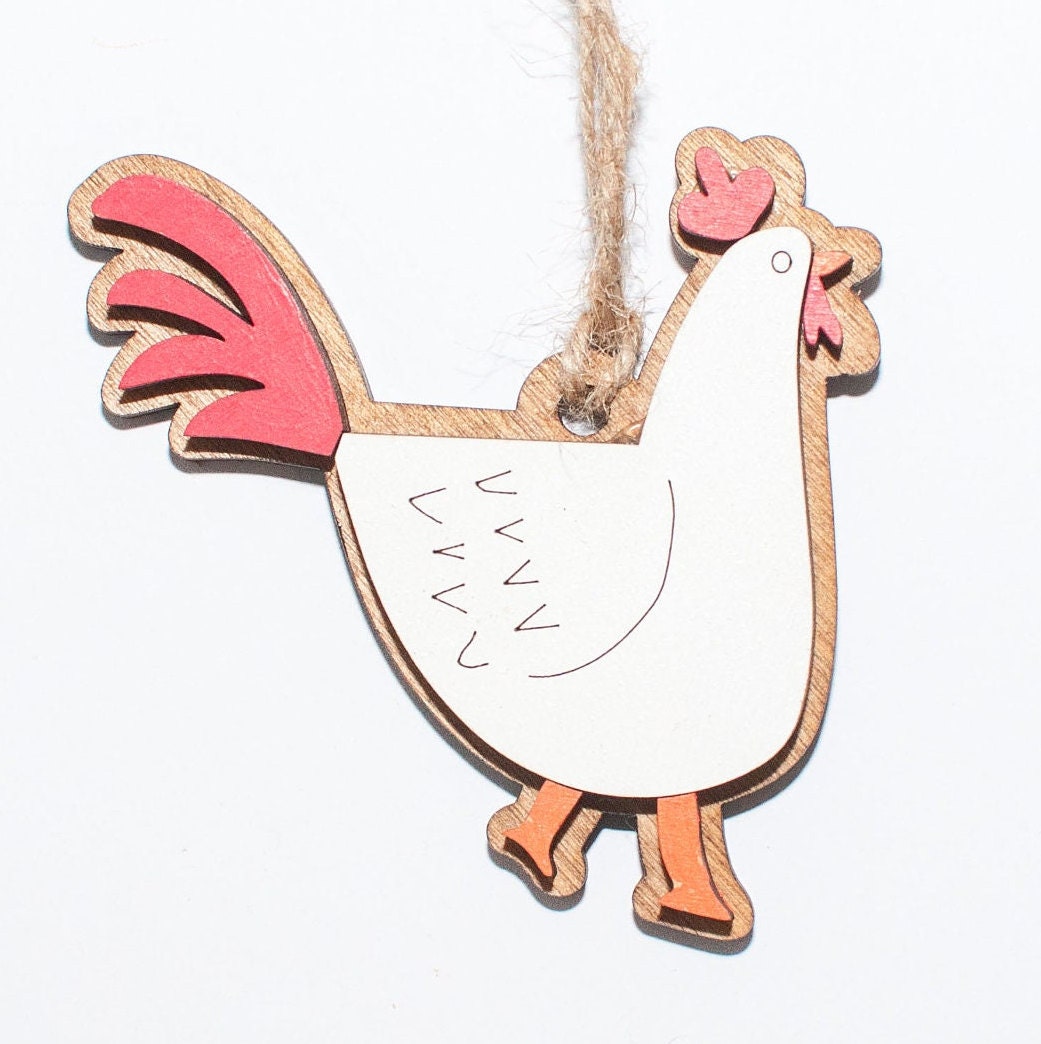 Chicken Christmas Ornament