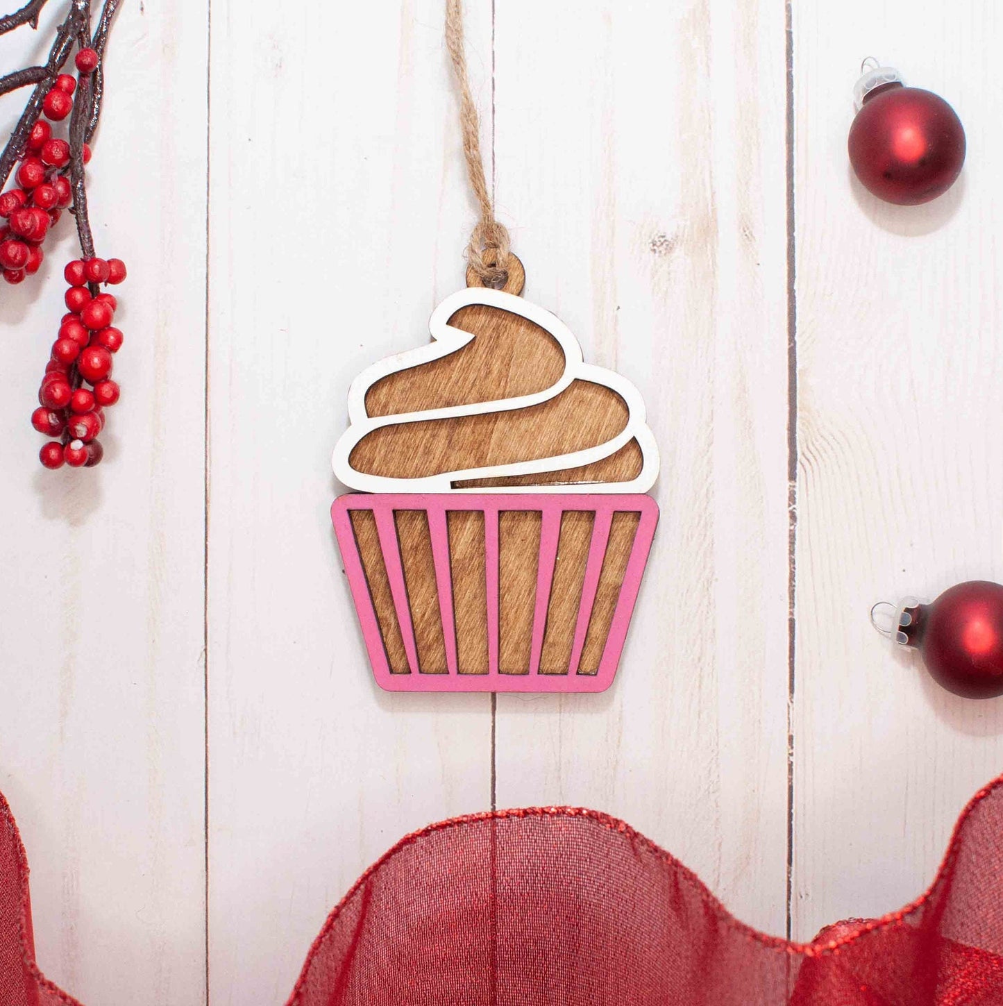 Cupcake Christmas Ornament