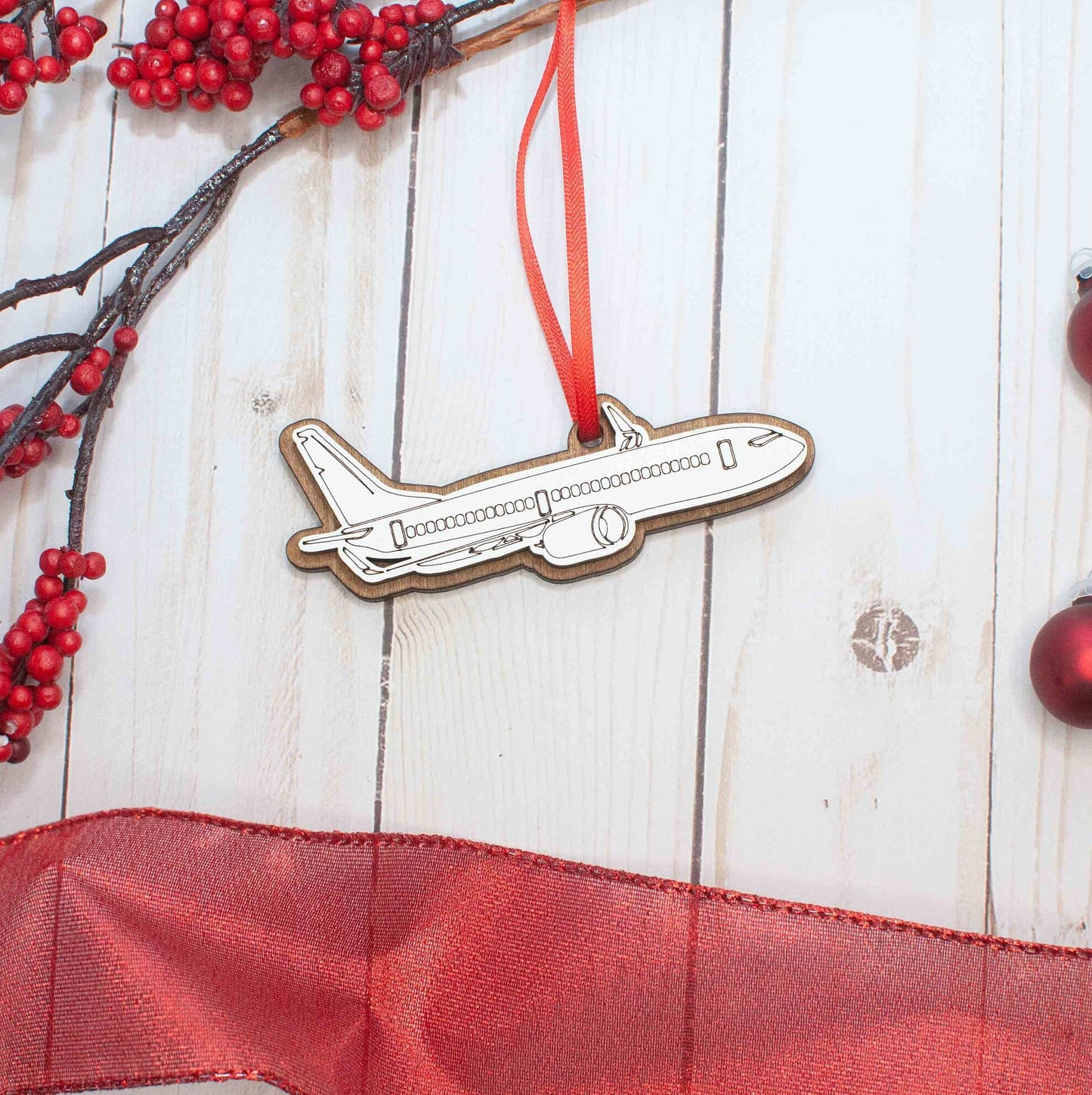 Jet plane Airplane Christmas Ornament, Travel and vacation ornaments